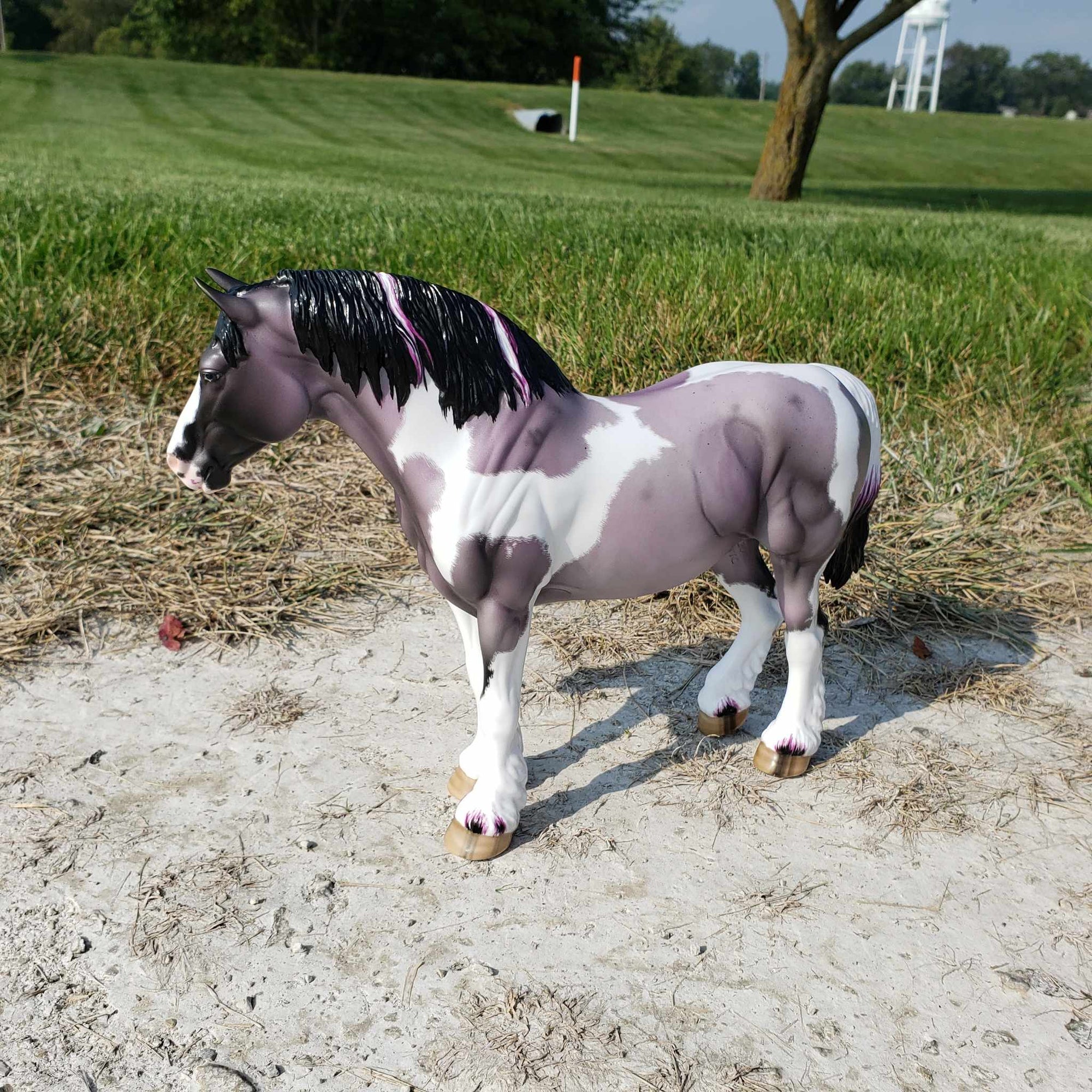 Once In A Blue Moon OOAK Blue Roan Tobiano Heavy Draft By Ellen Robbins for AoTH23 Best Offers