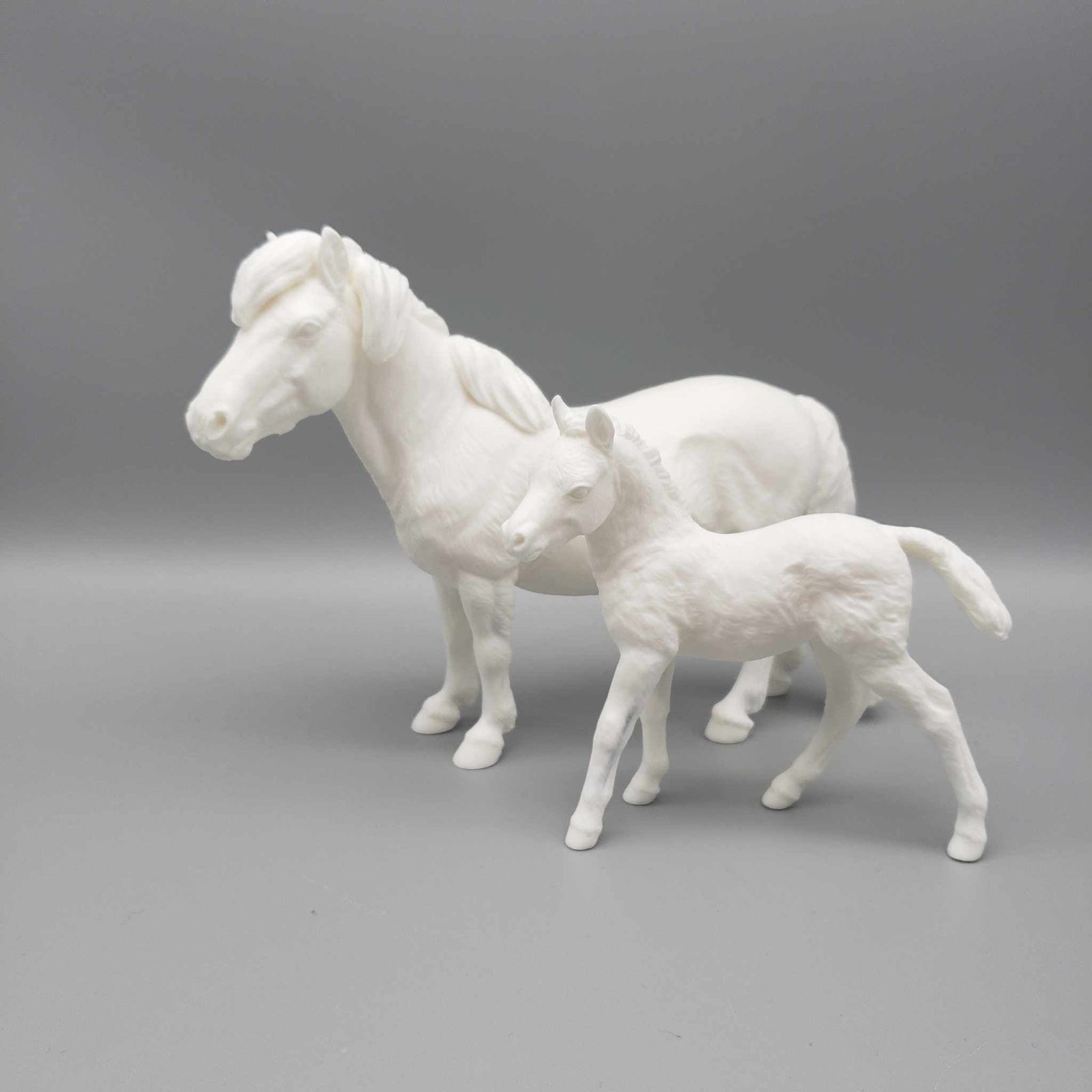 Trixie and Bebe - Pony Mare and Foal SET Resin