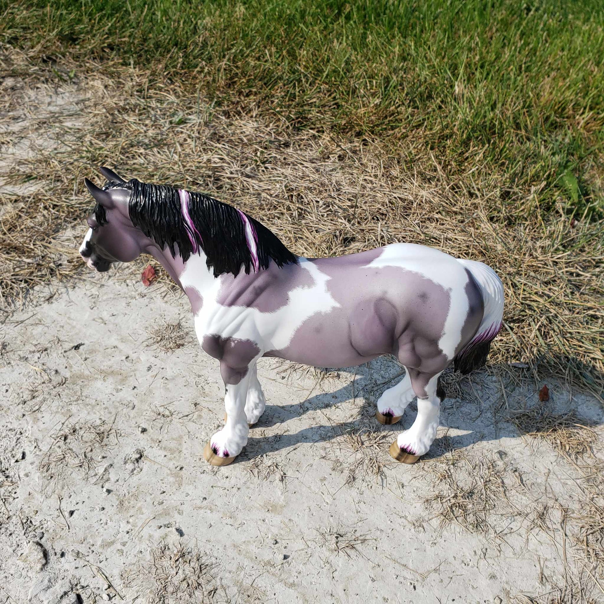 Once In A Blue Moon OOAK Blue Roan Tobiano Heavy Draft By Ellen Robbins for AoTH23 Best Offers