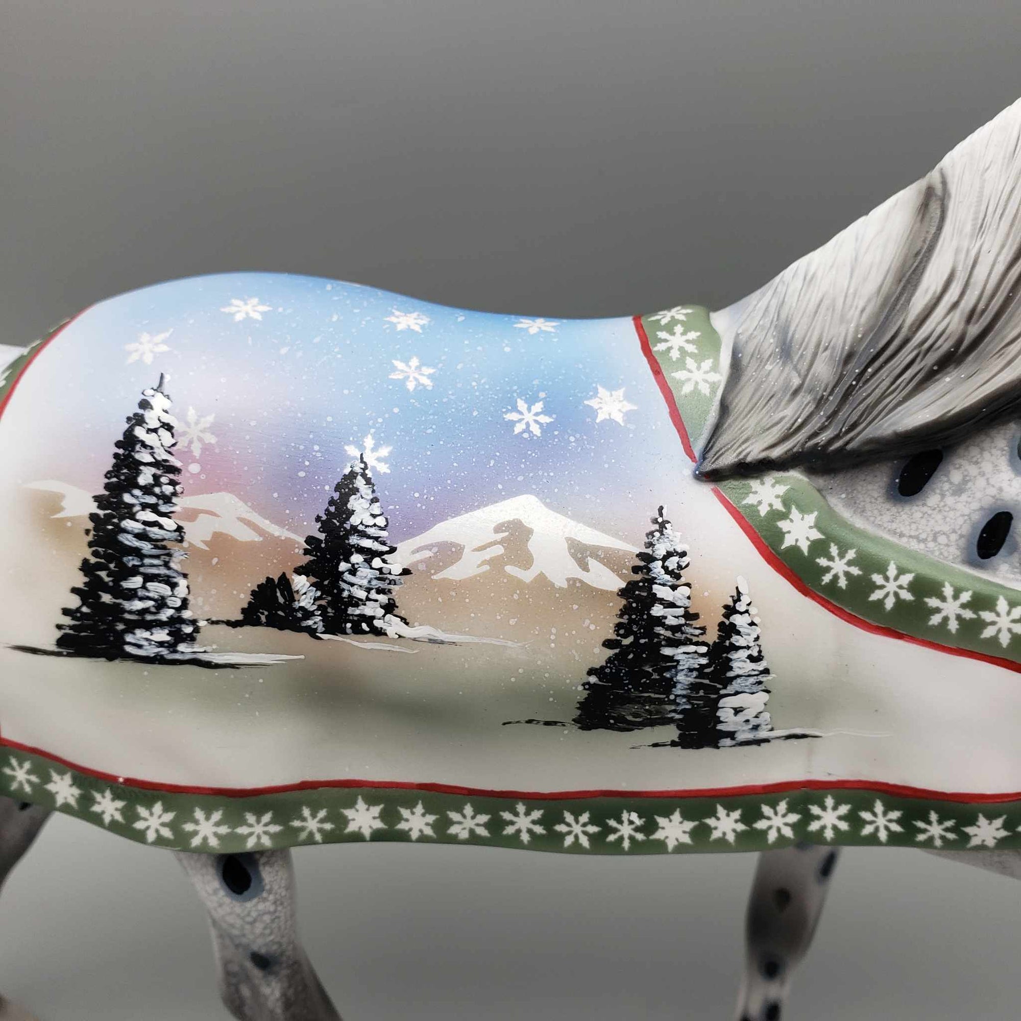 Winter Wonderland OOAK Deco Blanketed Thoroughbred By Dawn Quick Holiday Sale 2023 HS23