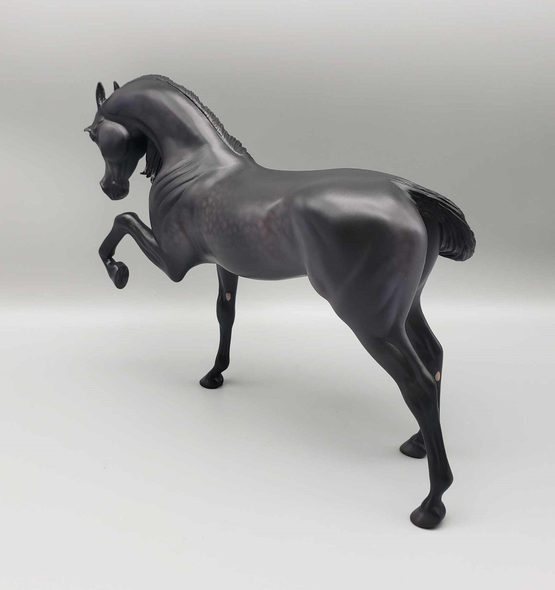 Stealth OOAK Dappled Black Extreme Custom Arabian Stallion By Caroline Boydston Best Offer 11/20/23