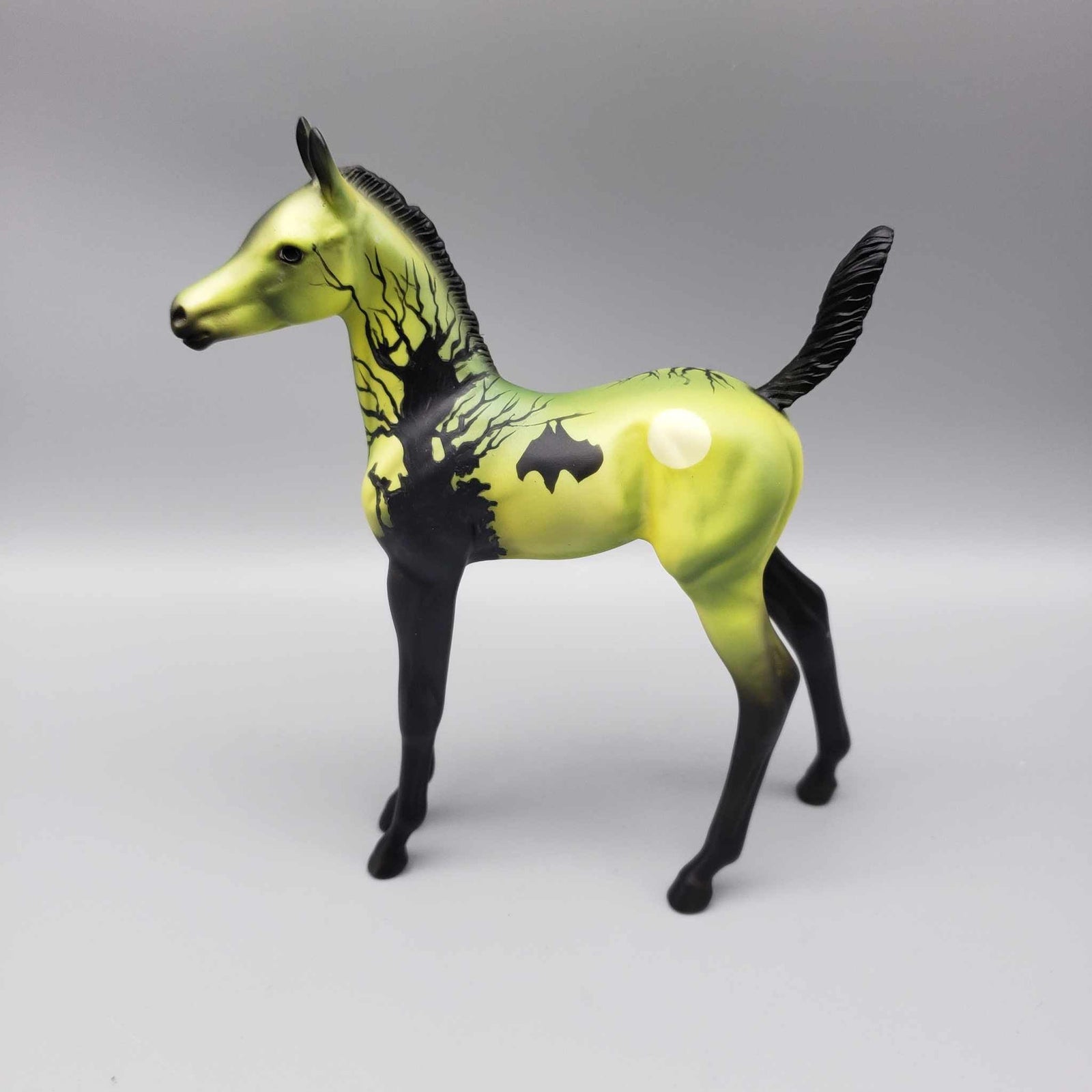Bats About You OOAK Green Deco Bat Design Arab Foal By Dawn Quick Moonlight Madness 2023 MM23