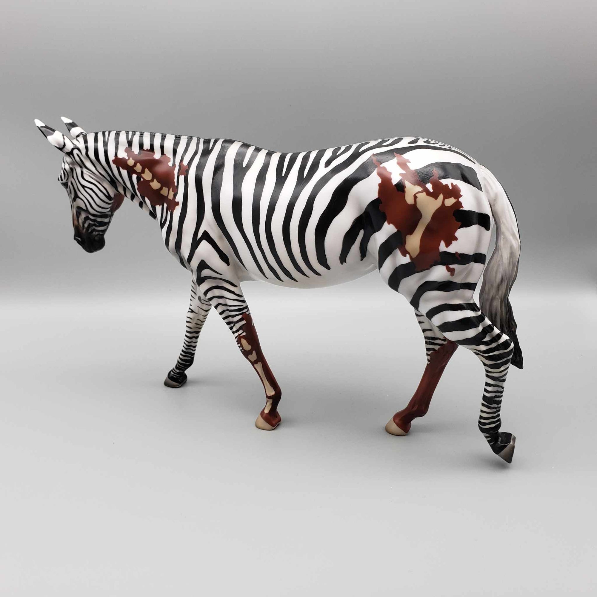 Undead Safari OOAK Zombie Zebra Mule By Jess Hamill Moonlight Madness 2023 MM23