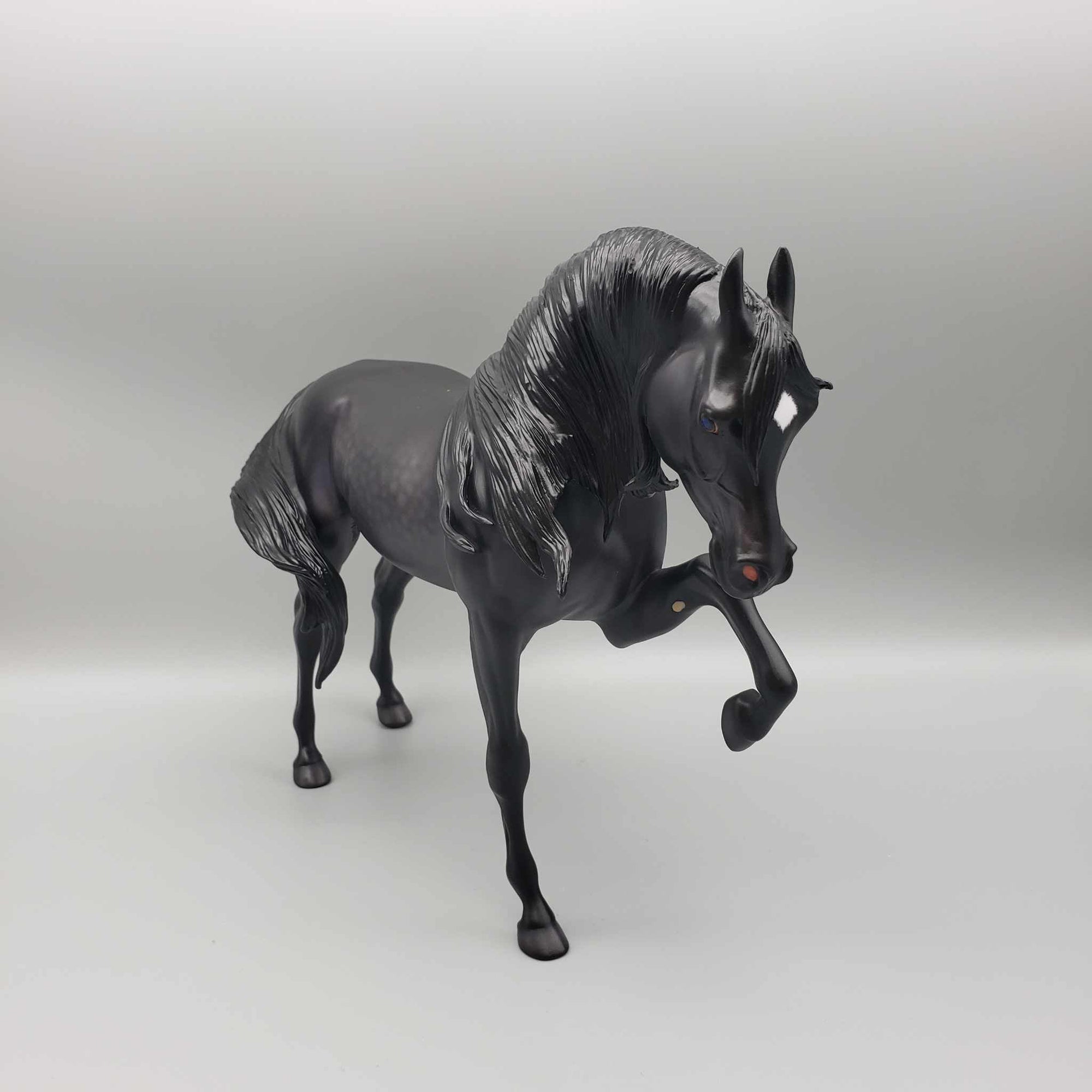 Stealth OOAK Dappled Black Extreme Custom Arabian Stallion By Caroline Boydston Best Offer 11/20/23