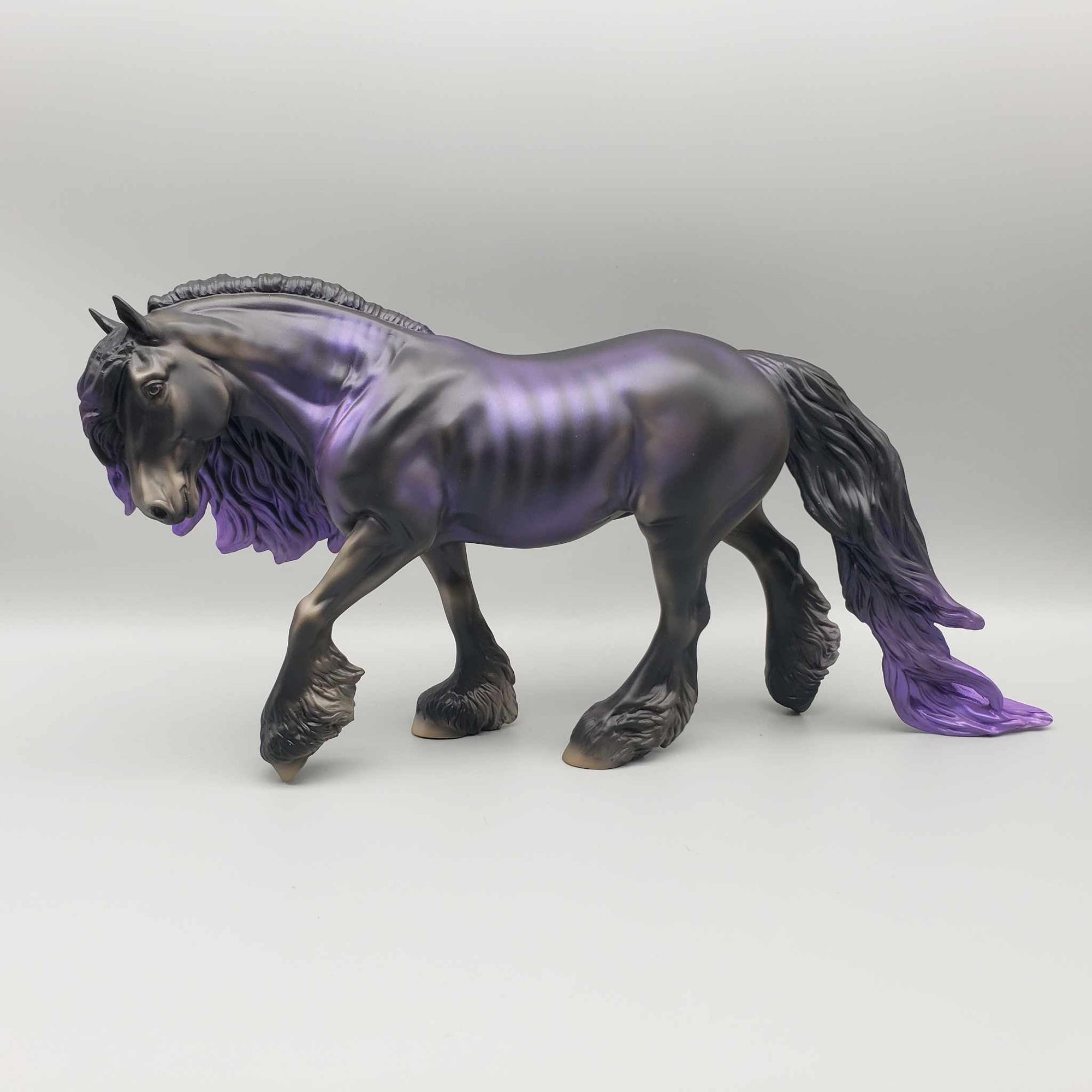 Warlock OOAK Purple and Black Skelton Grulla Irish Cob By Jess Hamill Moonlight Madness 2023 MM23
