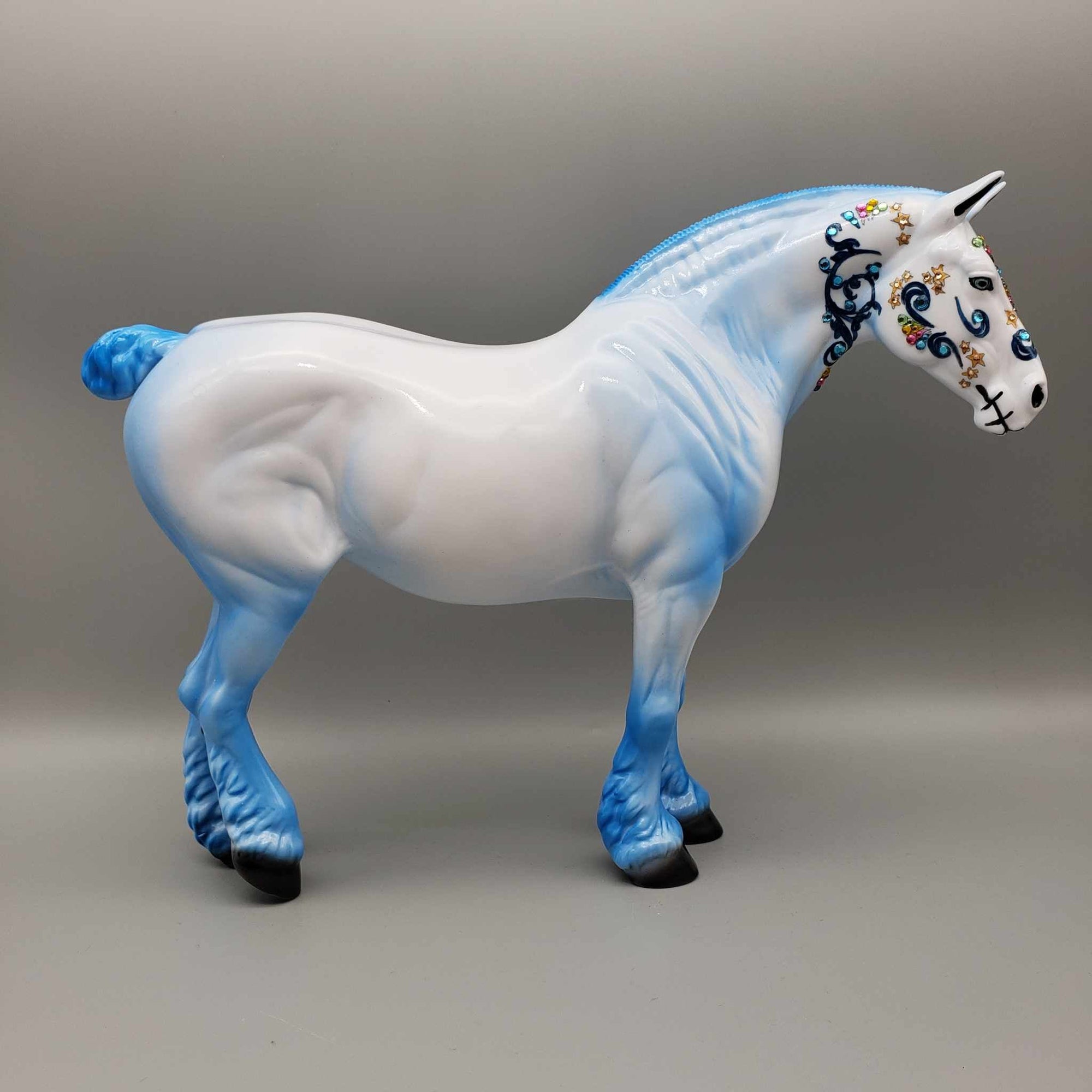 Out of the Blue OOAK Sugar Skull Heavy Draft By Dawn Quick Facebook Auction MM23