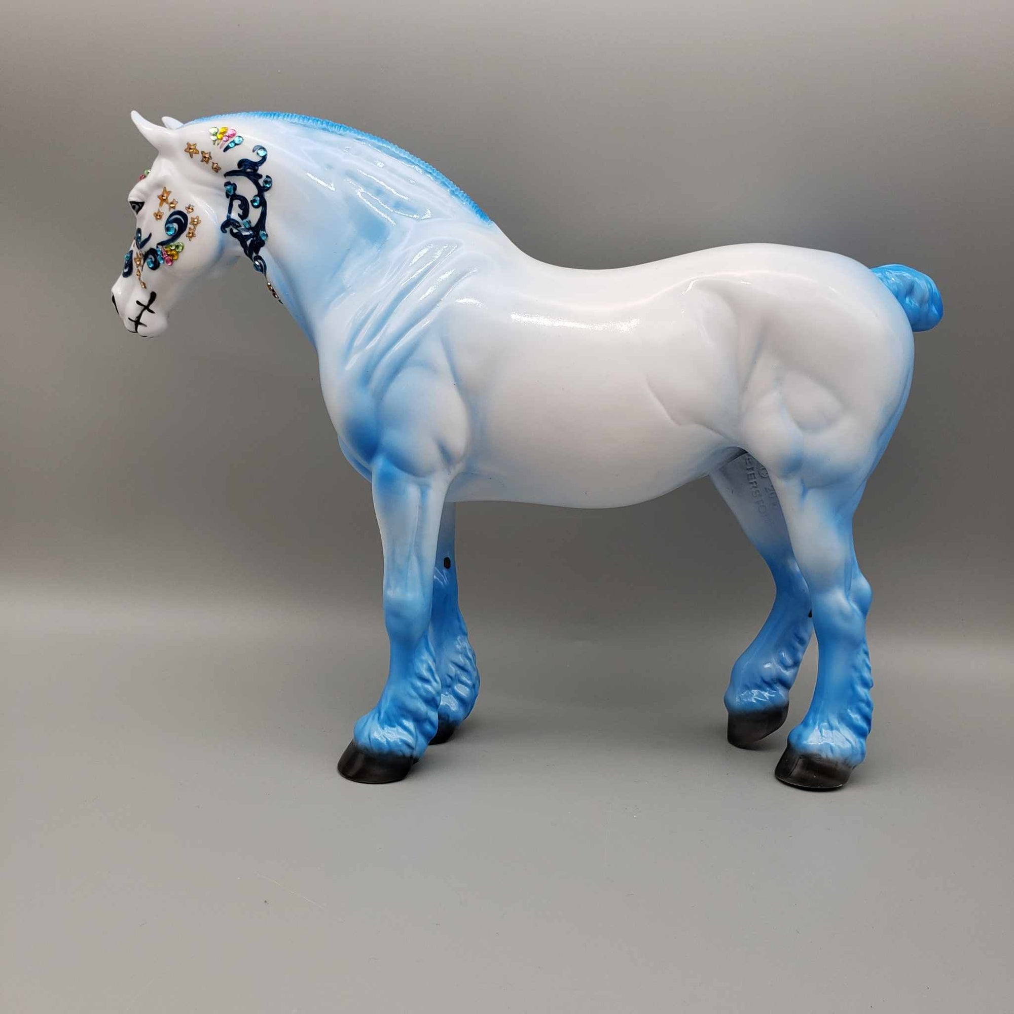 Out of the Blue OOAK Sugar Skull Heavy Draft By Dawn Quick Facebook Auction MM23