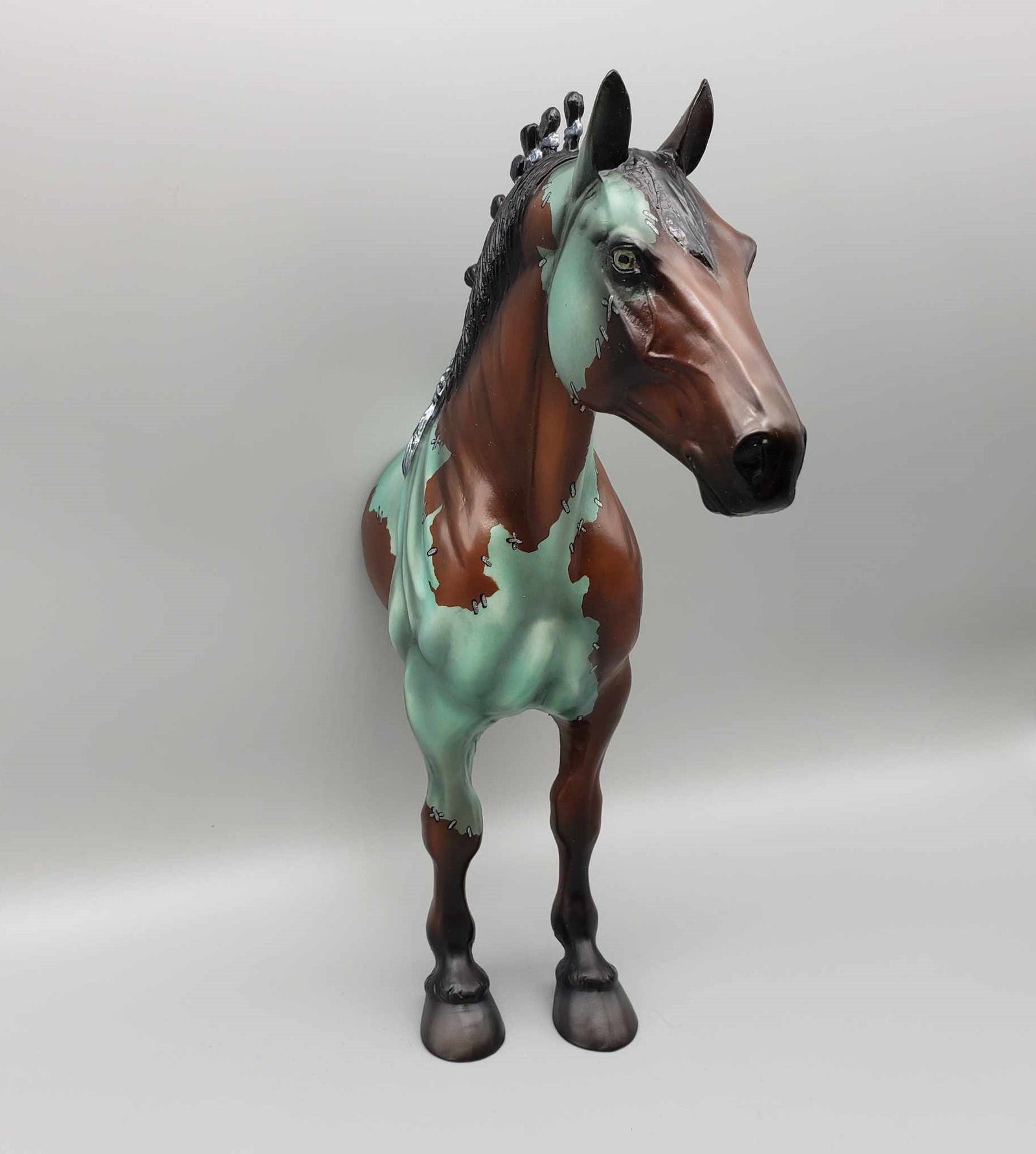 Reanimation Procrastination OOAK Halloween Frankenstein Deco 1/2 Standing Draft Wall Decor By Jess Hamill Moonlight Madness 2023 MM23