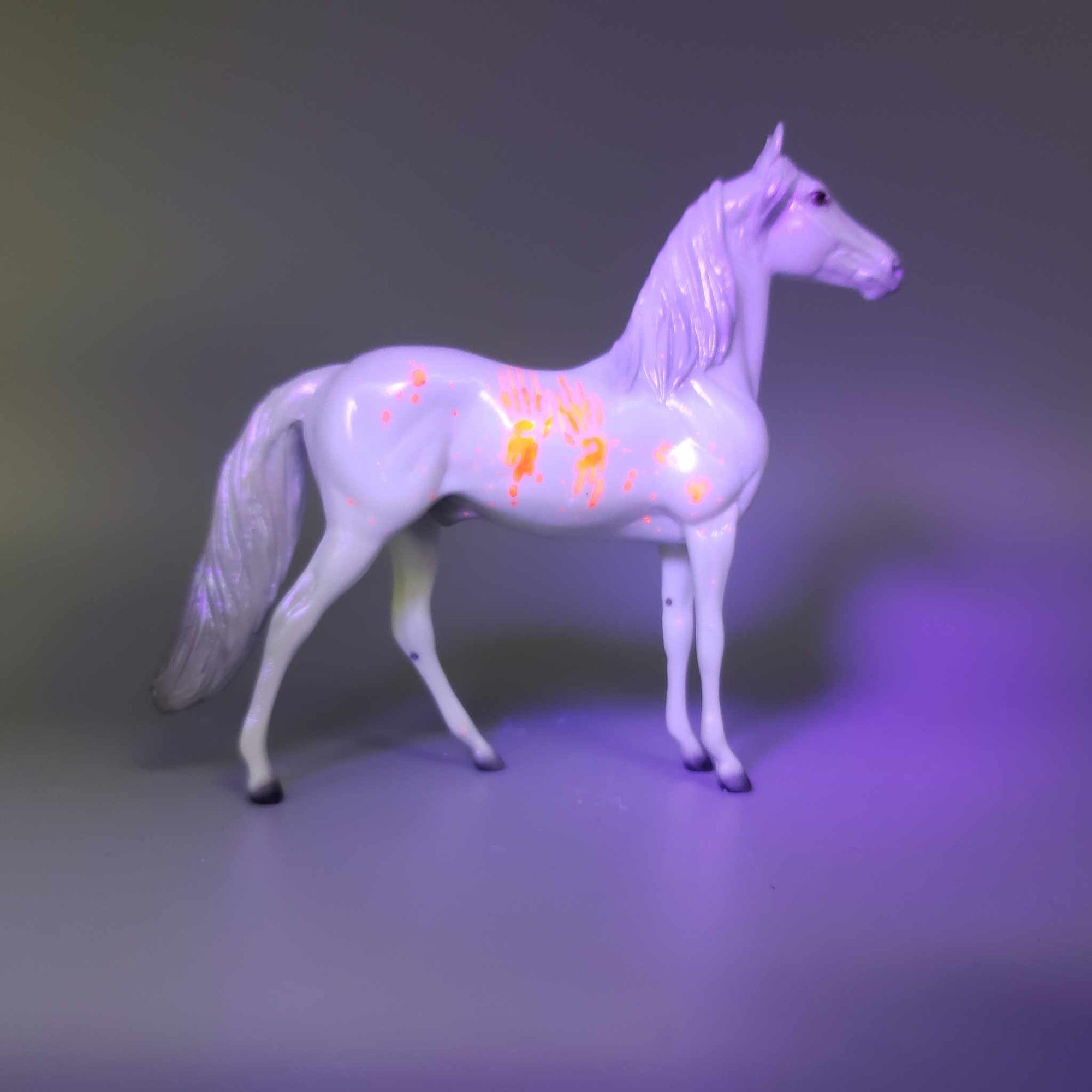 Bates OOAK Deco Bloody Shower Curtain Inspired By Psycho Blacklight Reactive Morgan Chip By Ellen Robbins Moonlight Madness 2023 MM23