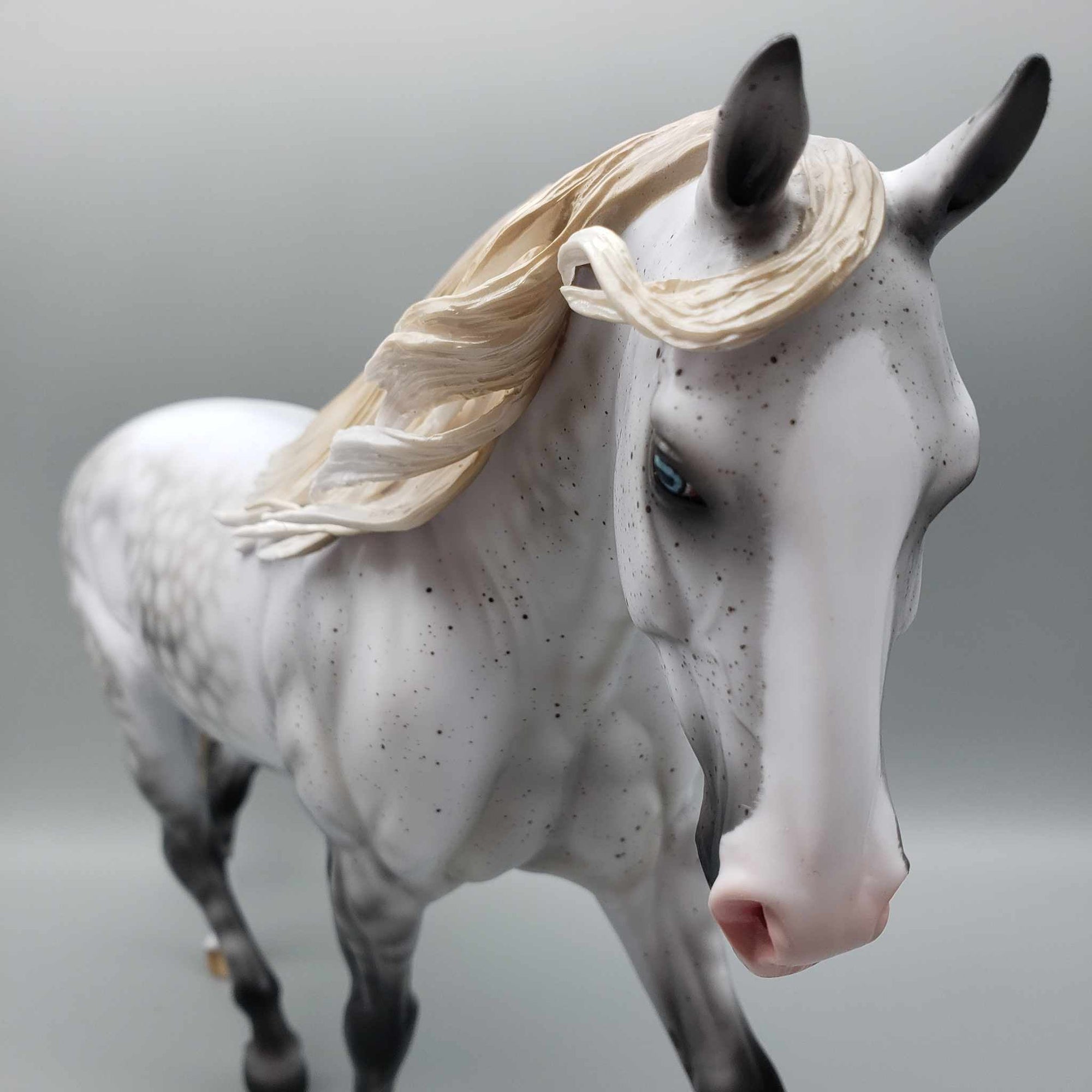 Moonstruck OOAK Fleabitten Dappled Grey Irish Draft By Ashley Palmer for AoTH23 Best Offers