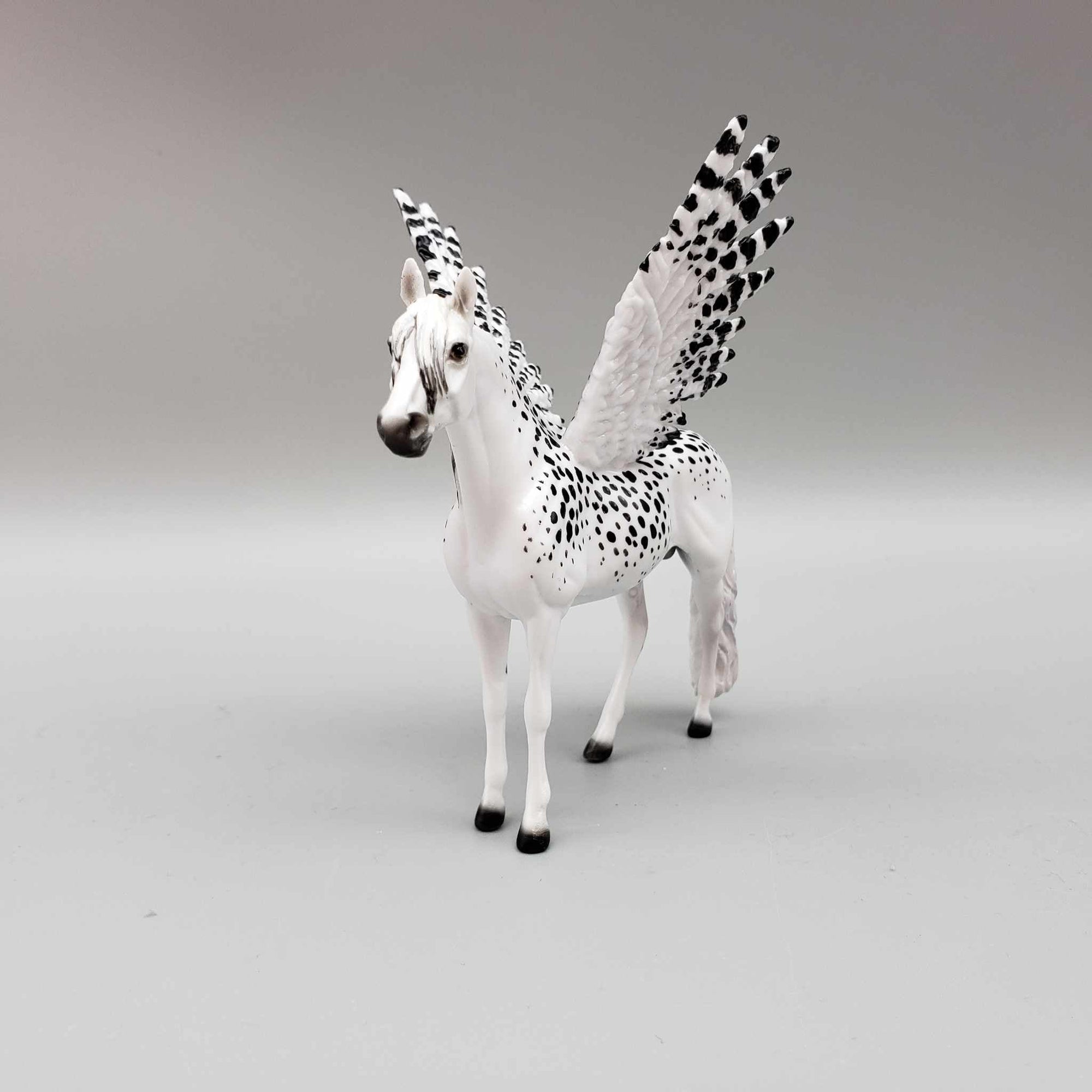 Silent Snow OOAK Deco Leopard Appaloosa Inspired By Snow Owl Winged Andalusian Chip By Ellen Robbins Holiday Sale HS23