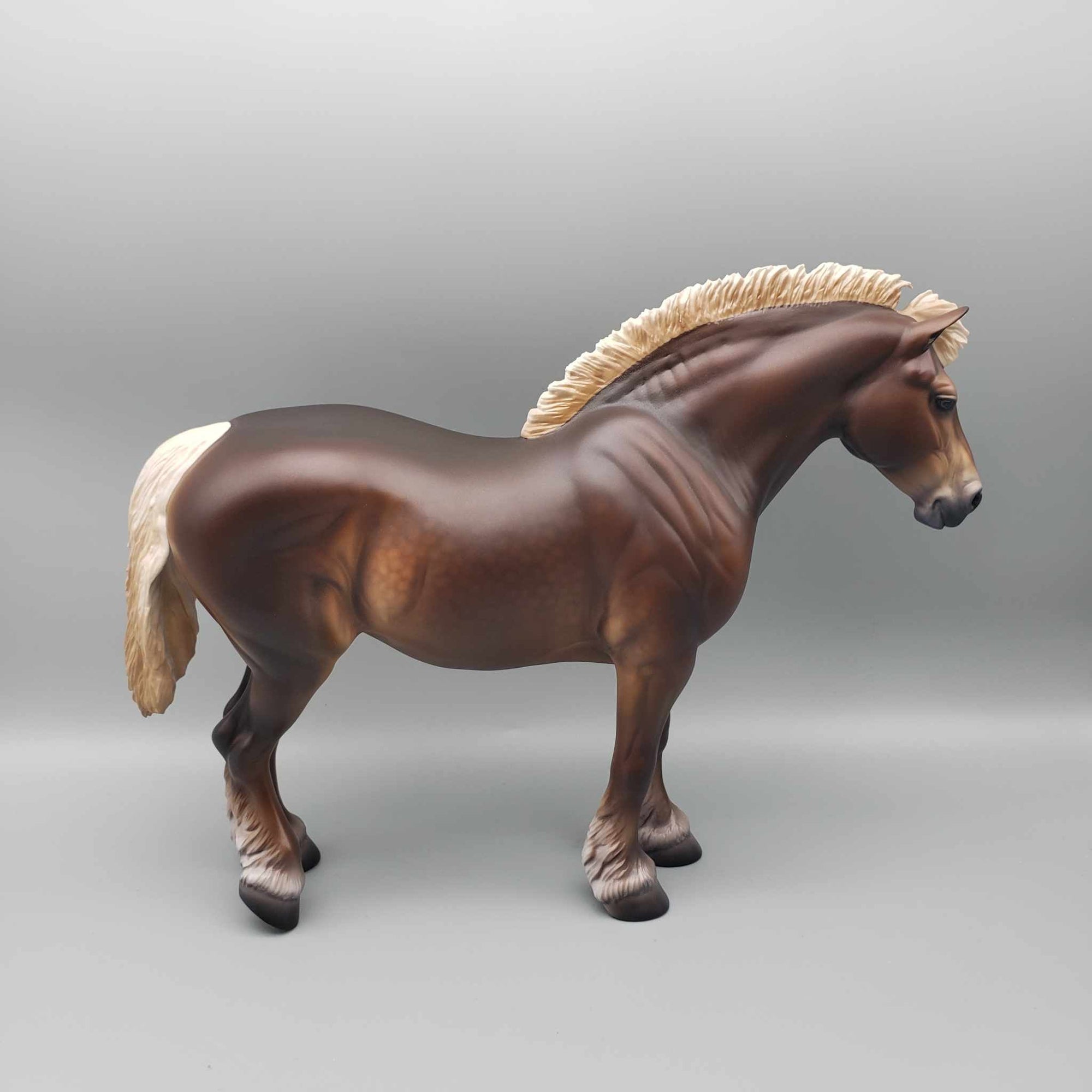 Bell OOAK Dappled Dark Chestnut Heavy Draft Mare By Caroline Boydston Best Offer 11/20/23