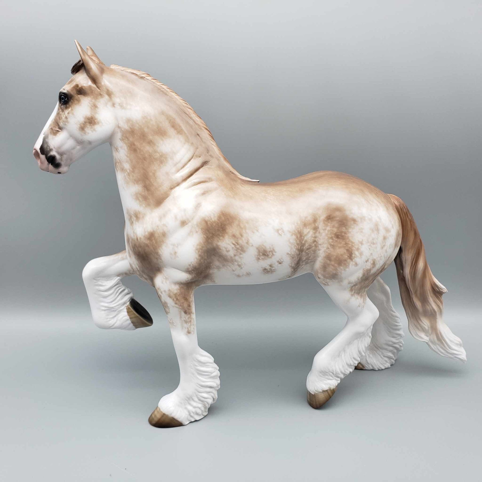 Rhodes OOAK Chestnut Sabino Clydesdale Trotting Drafter By Sheryl Leisure Best Offers 8/21/23