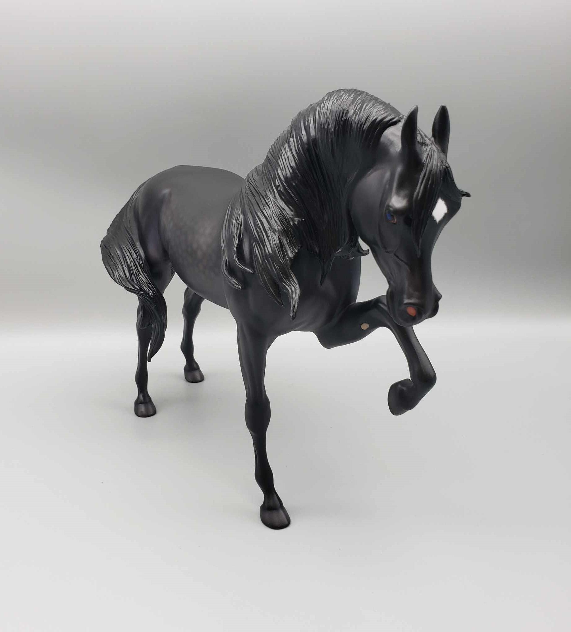 Stealth OOAK Dappled Black Extreme Custom Arabian Stallion By Caroline Boydston Best Offer 11/20/23