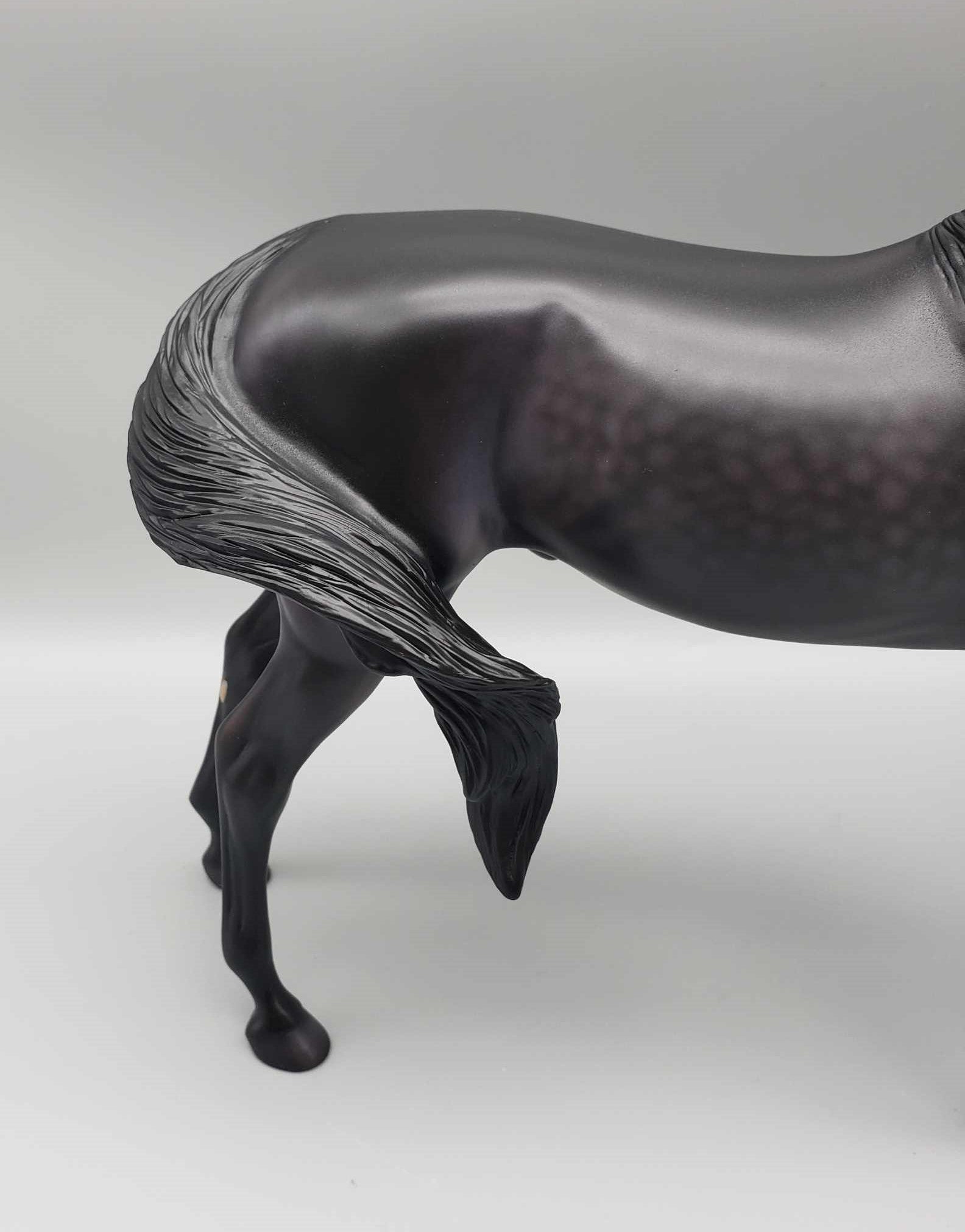 Stealth OOAK Dappled Black Extreme Custom Arabian Stallion By Caroline Boydston Best Offer 11/20/23