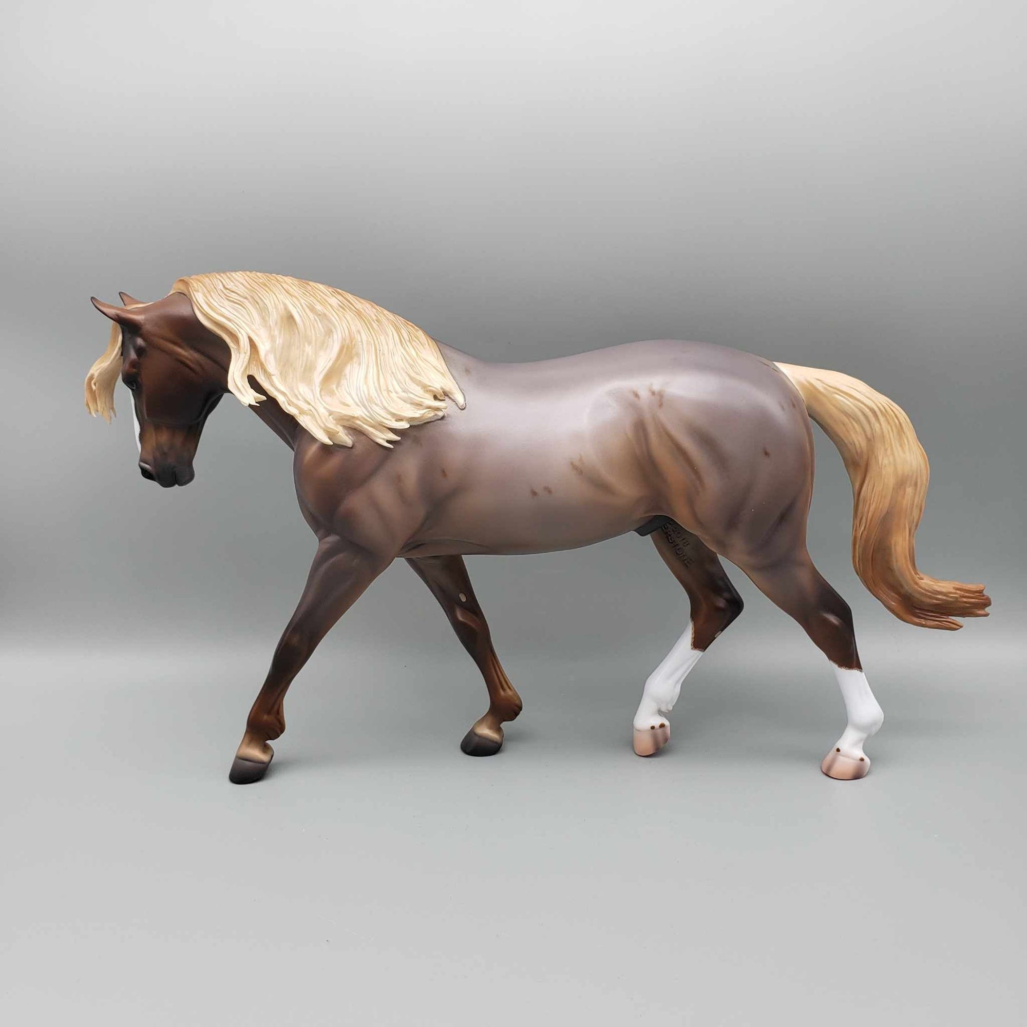 Lancer OOAK Red Roan with Corn Spots Irish Draft By Caroline Boydston Best Offer 12/18/23