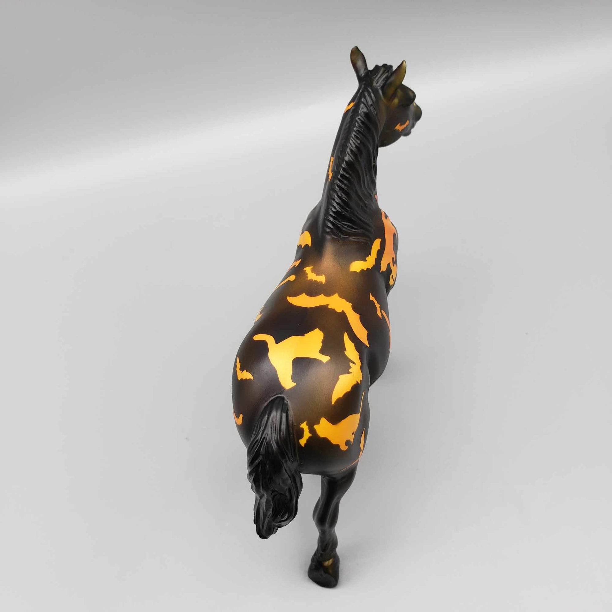 Fright Night Delight OOAK Deco Orange/Black Bats &amp; Cats Draft Pebble By Dawn Quick Moonlight Madness 2023 MM23