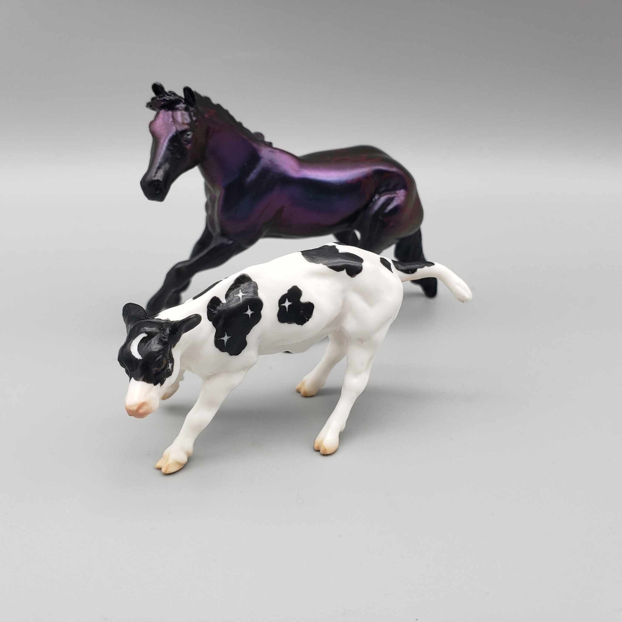 Khodrik & Calf OOAK Colorshift Black Blacklight Reactive Cutter & Alien Calf Chip LE-30 By Jess Hamill Moonlight Madness 2023 MM23