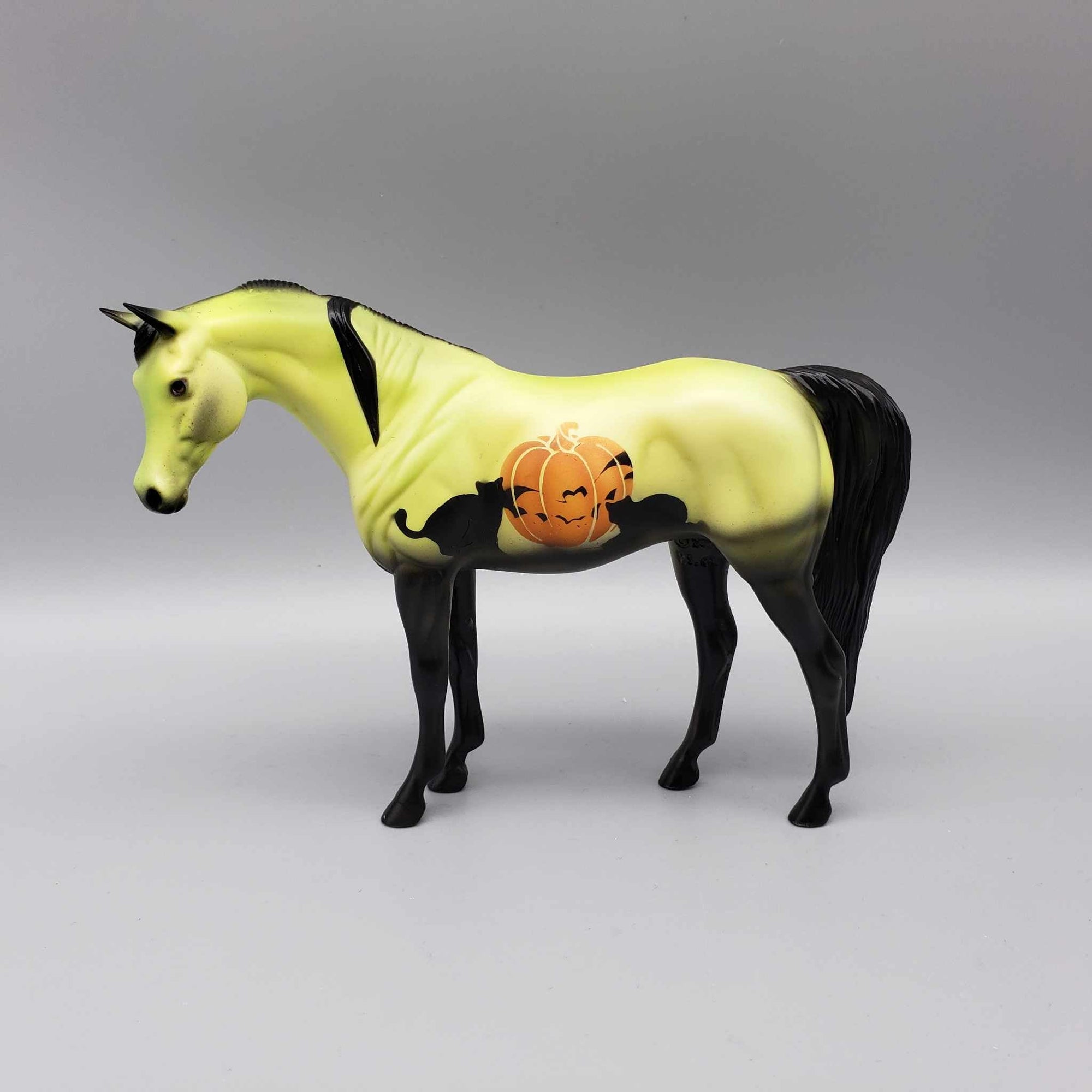 October Magic OOAK Deco Neon Green w/ Cats & Pumpkins Arabian Pebble By Dawn Quick Moonlight Madness 2023 MM23