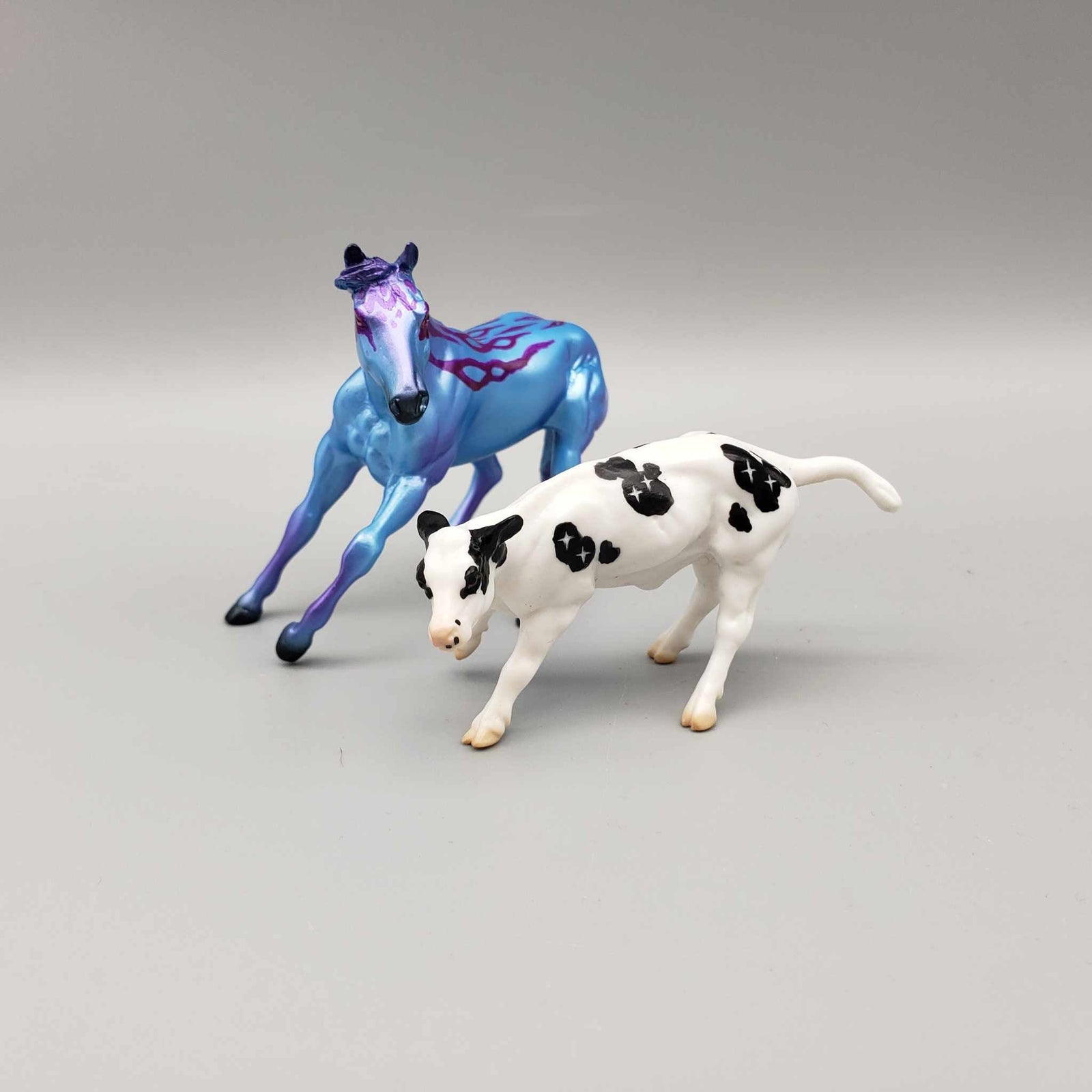 Strans & Calf OOAK Neon Blue Blacklight Reactive Cutter & Alien Calf Chip LE-30 By Jess Hamill Moonlight Madness 2023 MM23