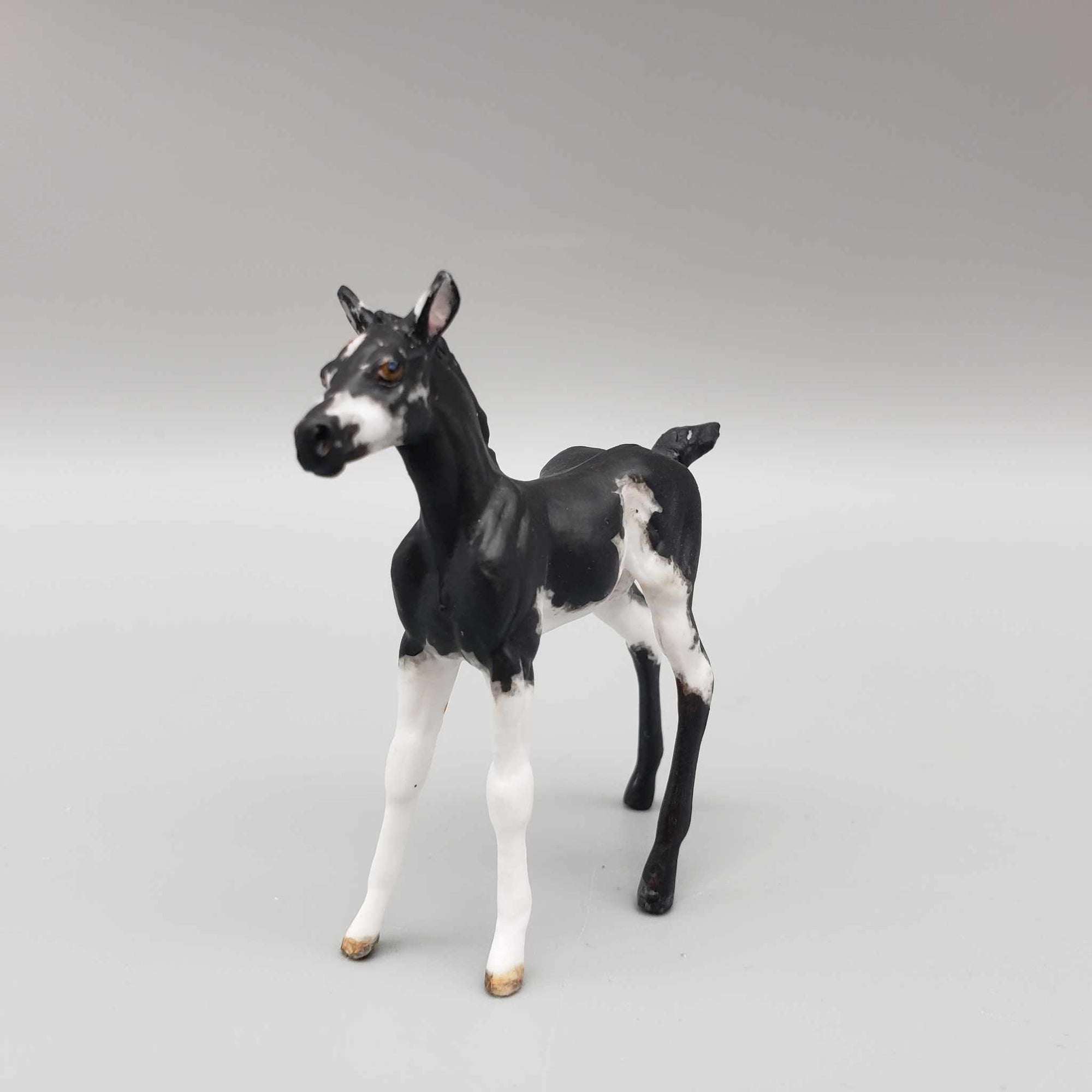 IDared OOAK Black Chip Foal Hand Painted and Customized by Andrea Thomason HS23