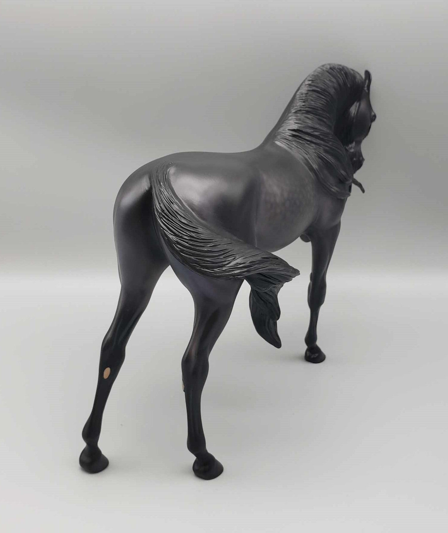 Stealth OOAK Dappled Black Extreme Custom Arabian Stallion By Caroline Boydston Best Offer 11/20/23