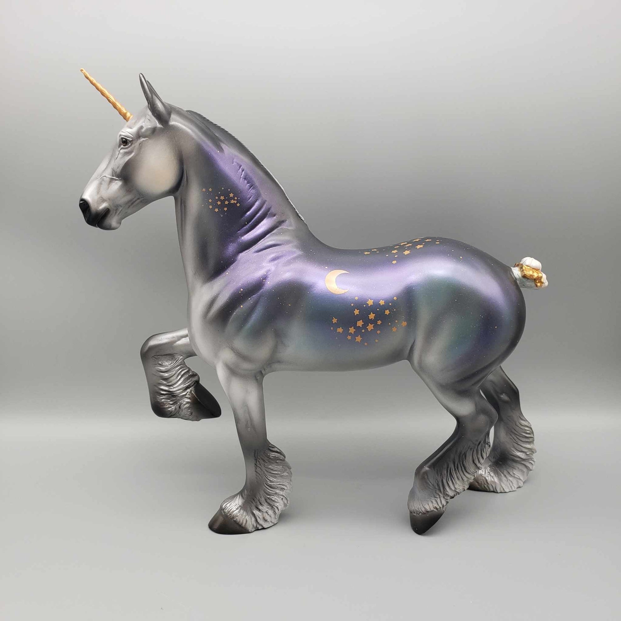 Dreamland OOAK Deco Fairytail Night Sky Trotting Drafter Unicorn By Angela Marleau  FACEBOOK AUCTION Fall Into Autumn Random Drop Sale