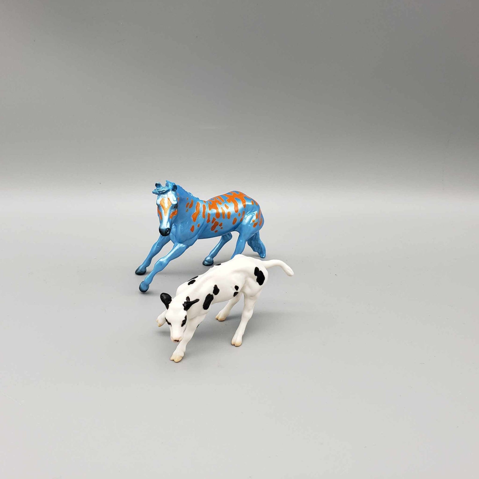 Uphi & Calf OOAK Neon Blue Blacklight Reactive Cutter & Alien Calf Chip LE-30 By Jess Hamill Moonlight Madness 2023 MM23