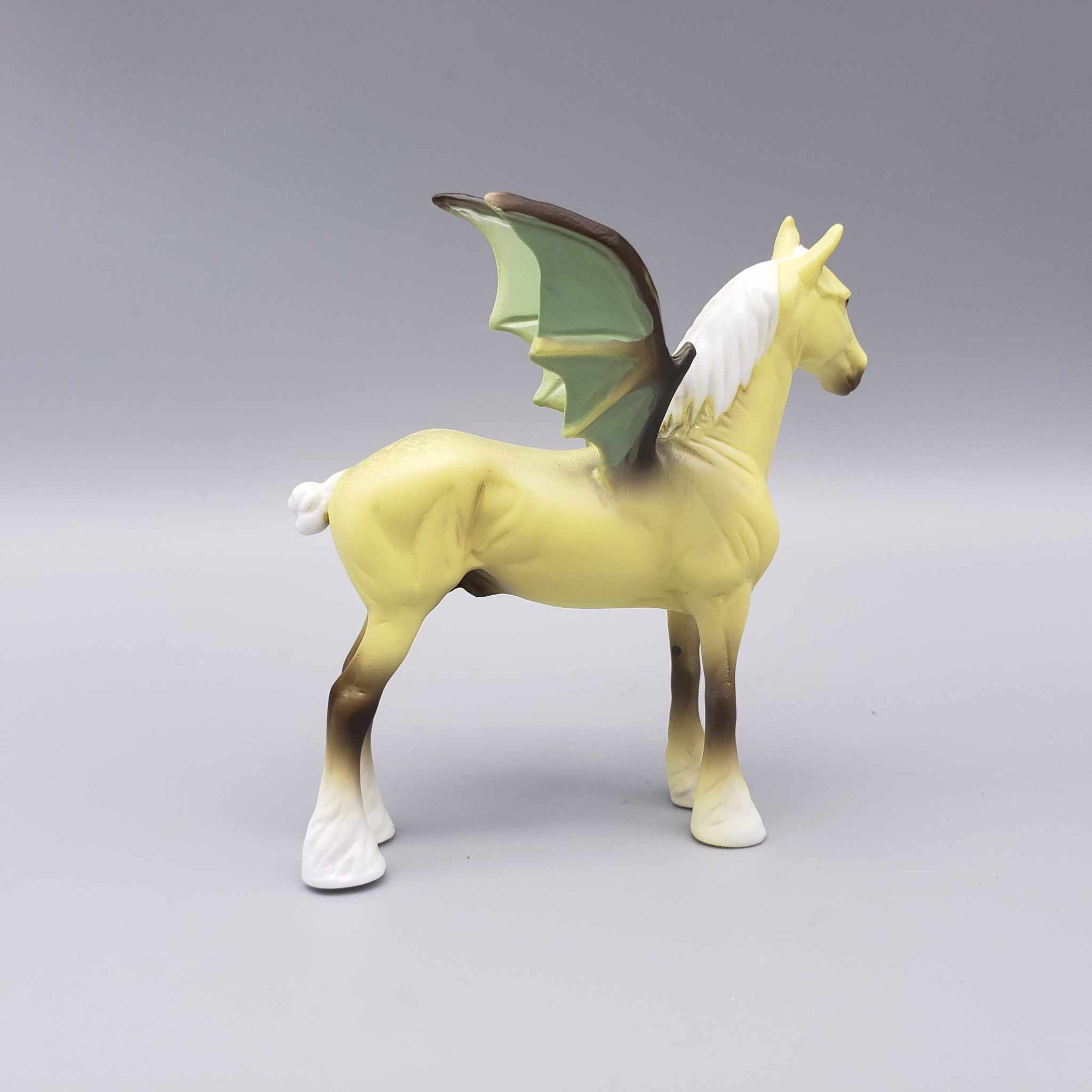 Fruit Bat OOAK Deco Yellow W/ Green Batwing Draft Chip By Angela Marleau Moonlight Madness 2023 MM23