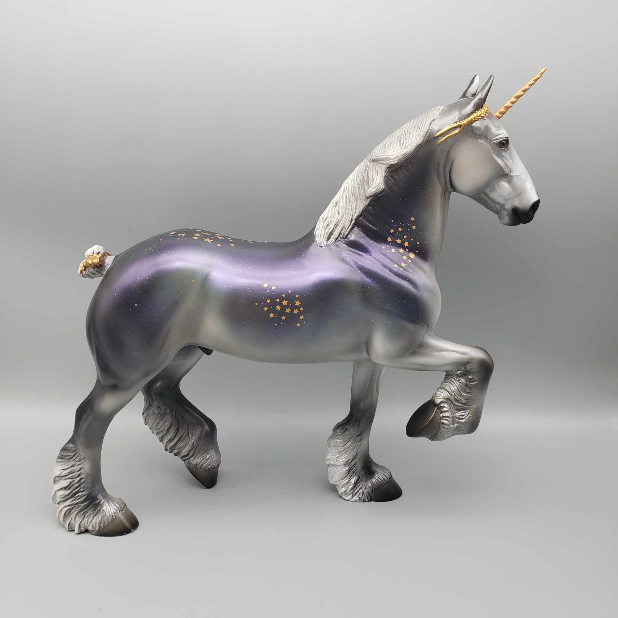 Dreamland OOAK Deco Fairytail Night Sky Trotting Drafter Unicorn By Angela Marleau  FACEBOOK AUCTION Fall Into Autumn Random Drop Sale