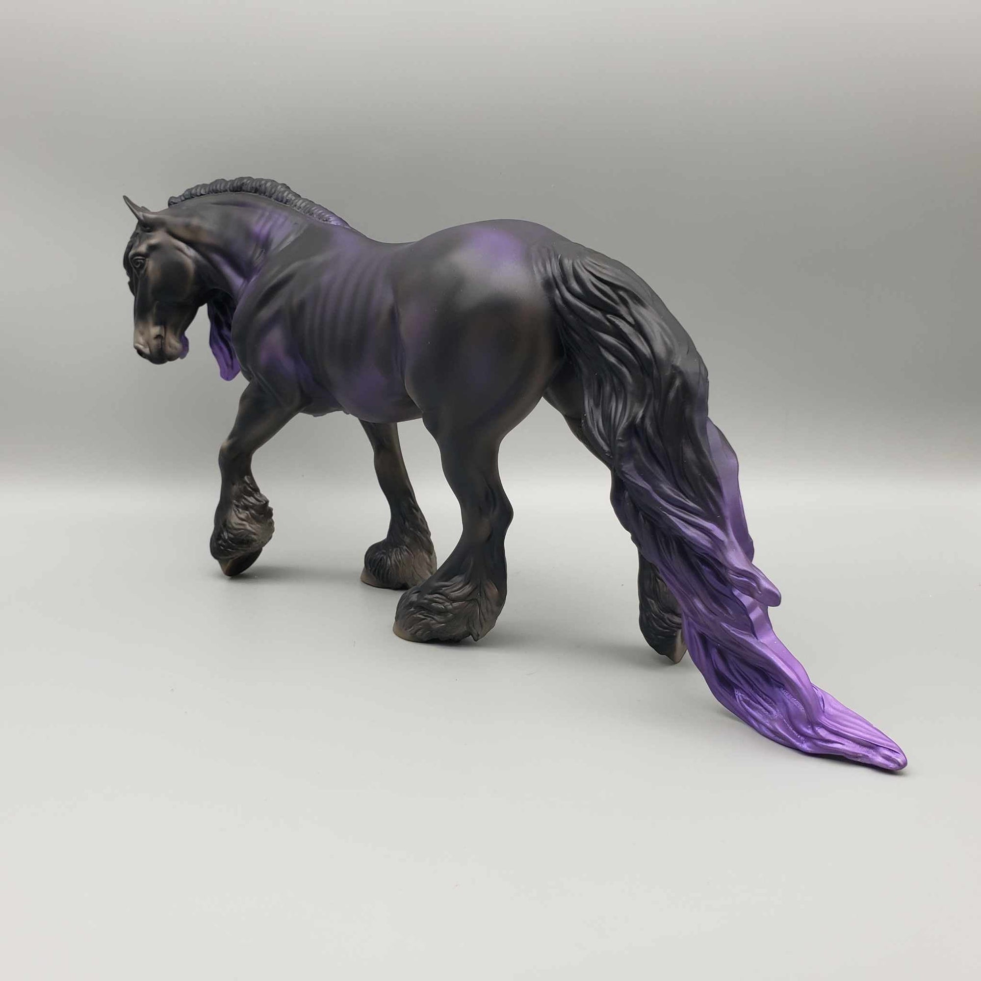 Warlock OOAK Purple and Black Skelton Grulla Irish Cob By Jess Hamill Moonlight Madness 2023 MM23