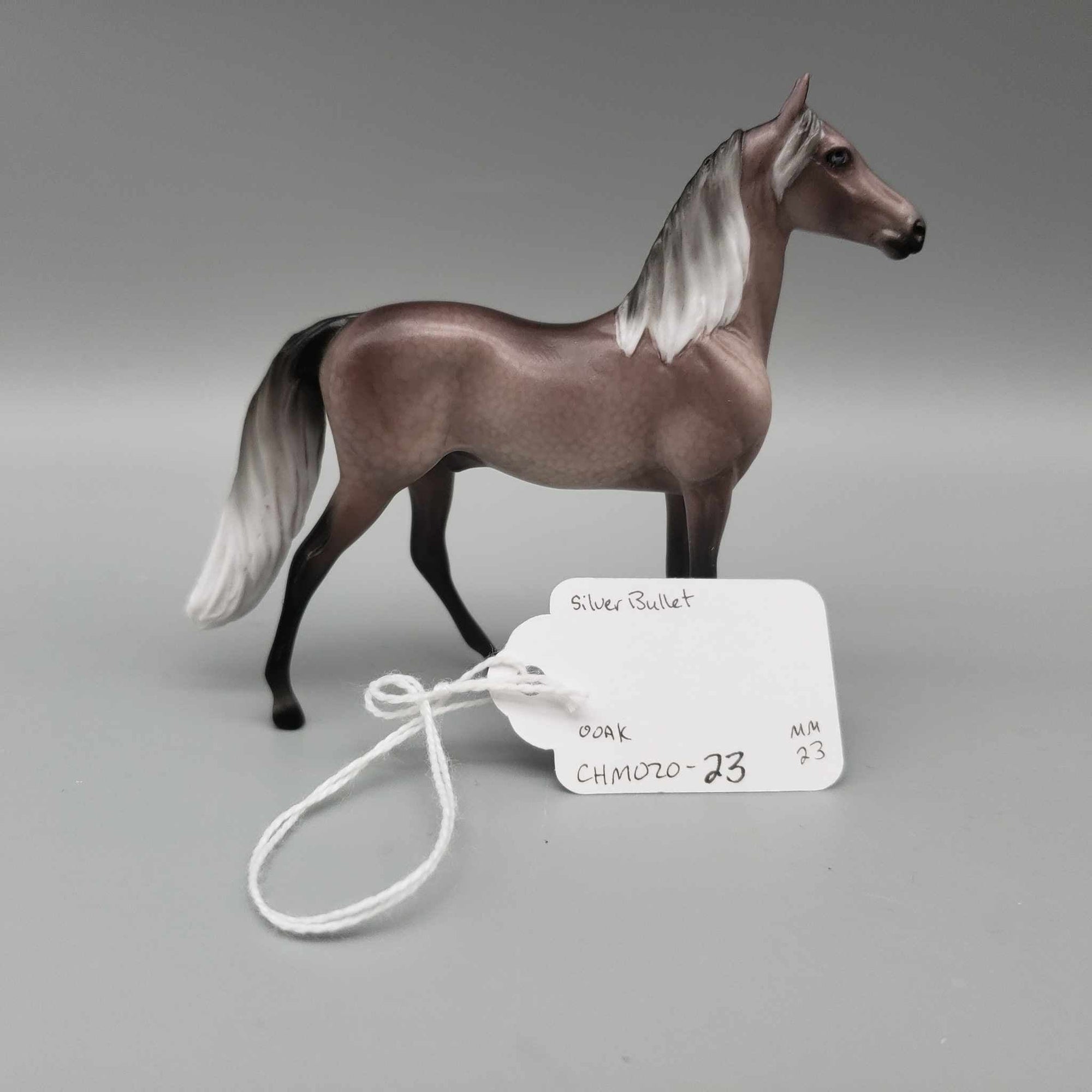 Silver Bullet OOAK  Dappled Silver Black Morgan Chip By Ellen Robbins Moonlight Madness 2023 MM23