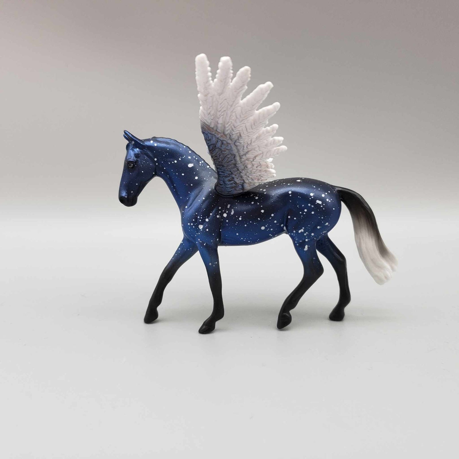 Walking in the Air OOAK Blue Deco Warmblood Chip with Angel Wings By Ellen Robbins Holiday Sale HS23
