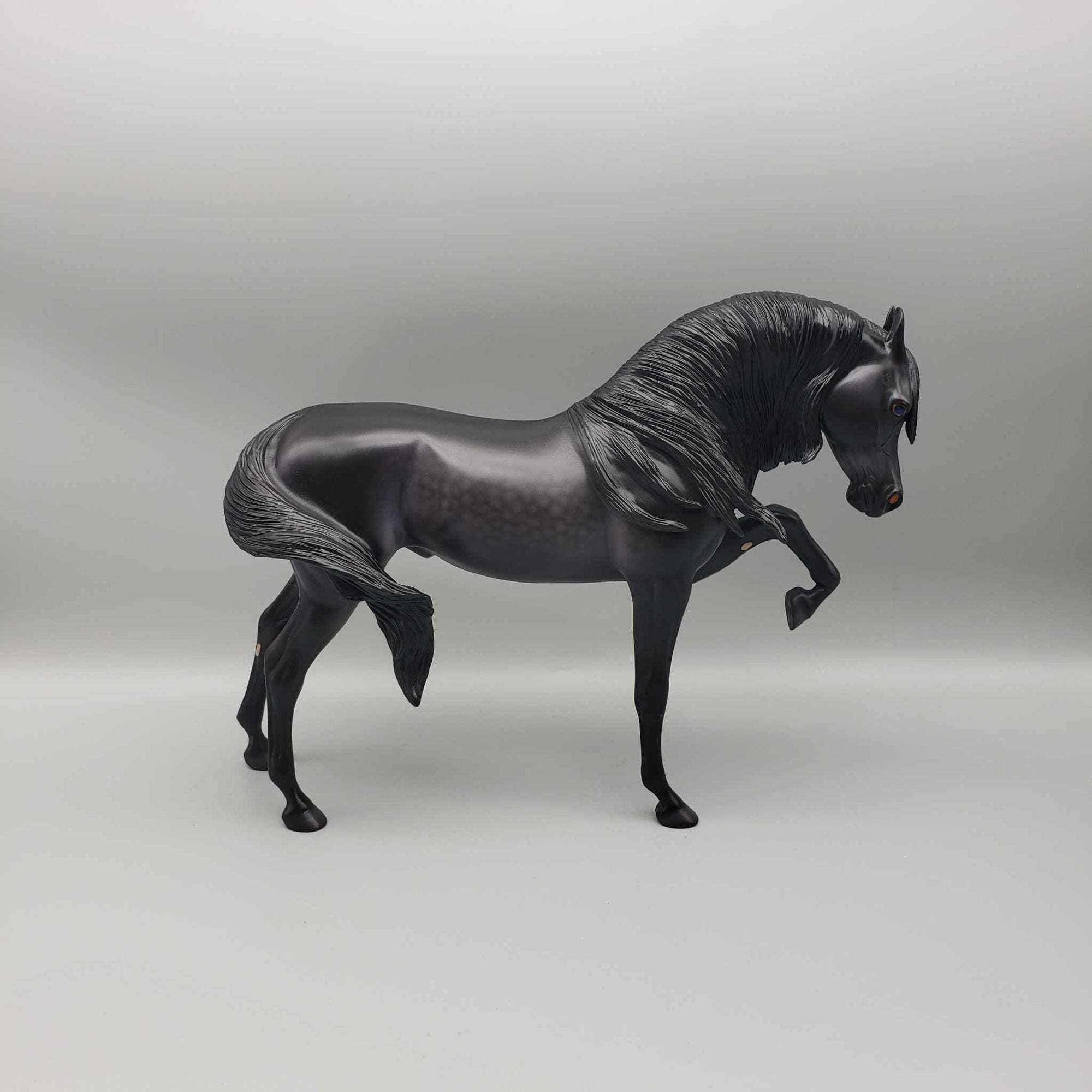 Stealth OOAK Dappled Black Extreme Custom Arabian Stallion By Caroline Boydston Best Offer 11/20/23