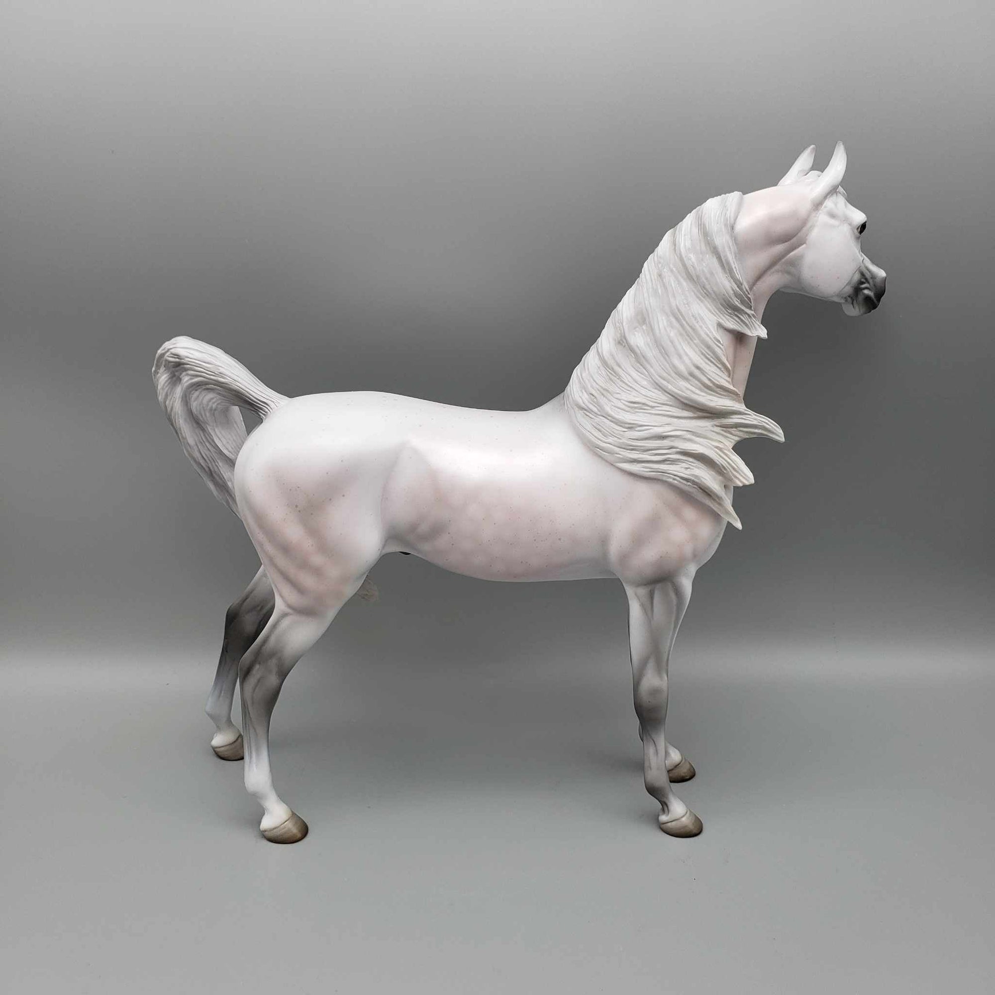 Snow Chrystal OOAK Flea Bit Dapple Gray w/ Pink Pearl Deco Arabian By Angela Marleau Holiday Sale HS23