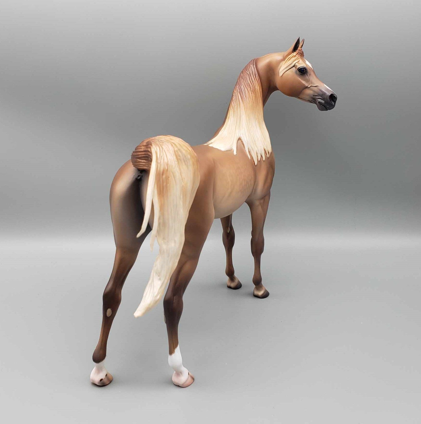 Liberator OOAK Dappled Rose Grey Arabian Stallion By Caroline Boydston Best Offer 11/20/23