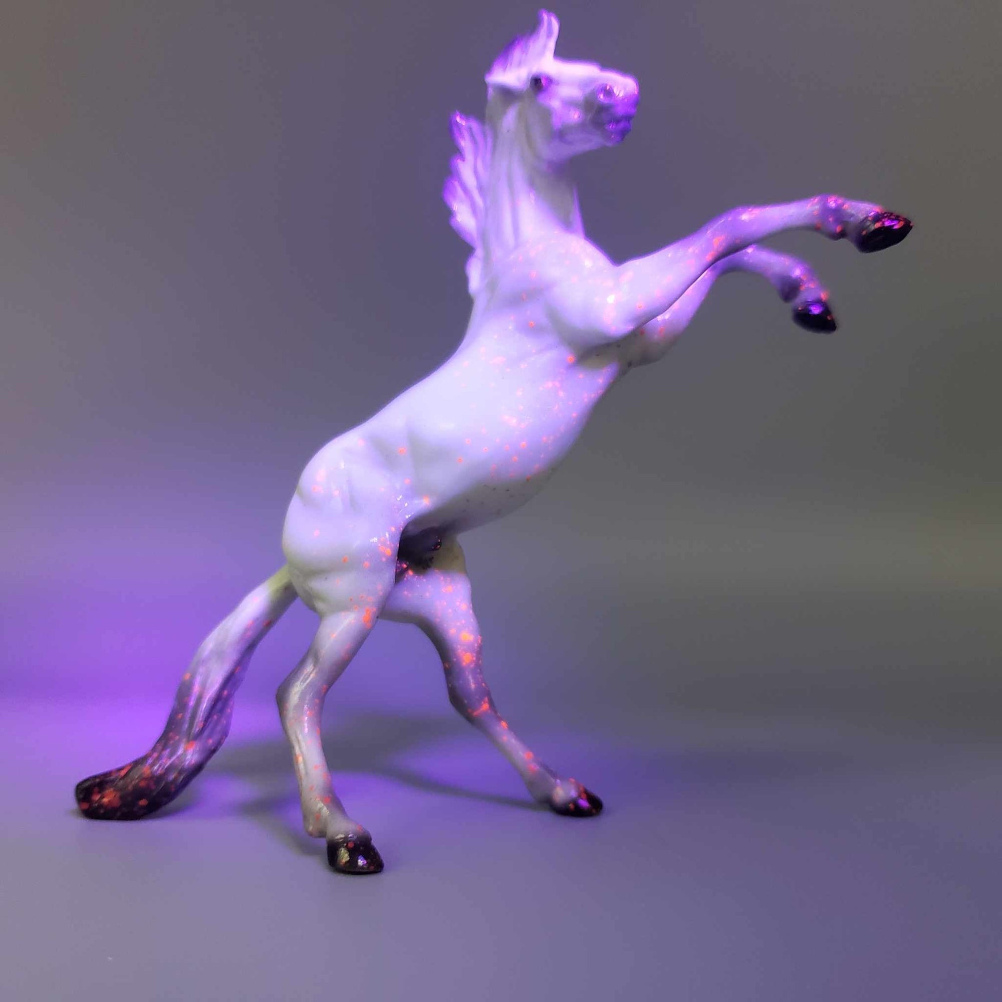 Sharpe OOAK Deco Gray w/ Splatter Inspired By Crimson Peak Blacklight Reactive Rearing Chip By Ellen Robbins Moonlight Madness 2023 MM23