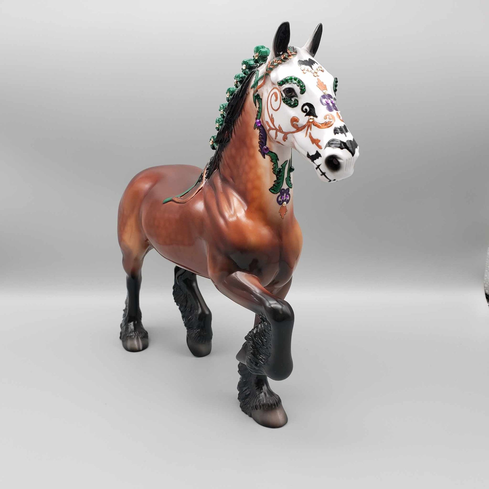 Procession OOAK Sugar Skull Deco Trotting Draft By Dawn Quick Facebook Auction MM23