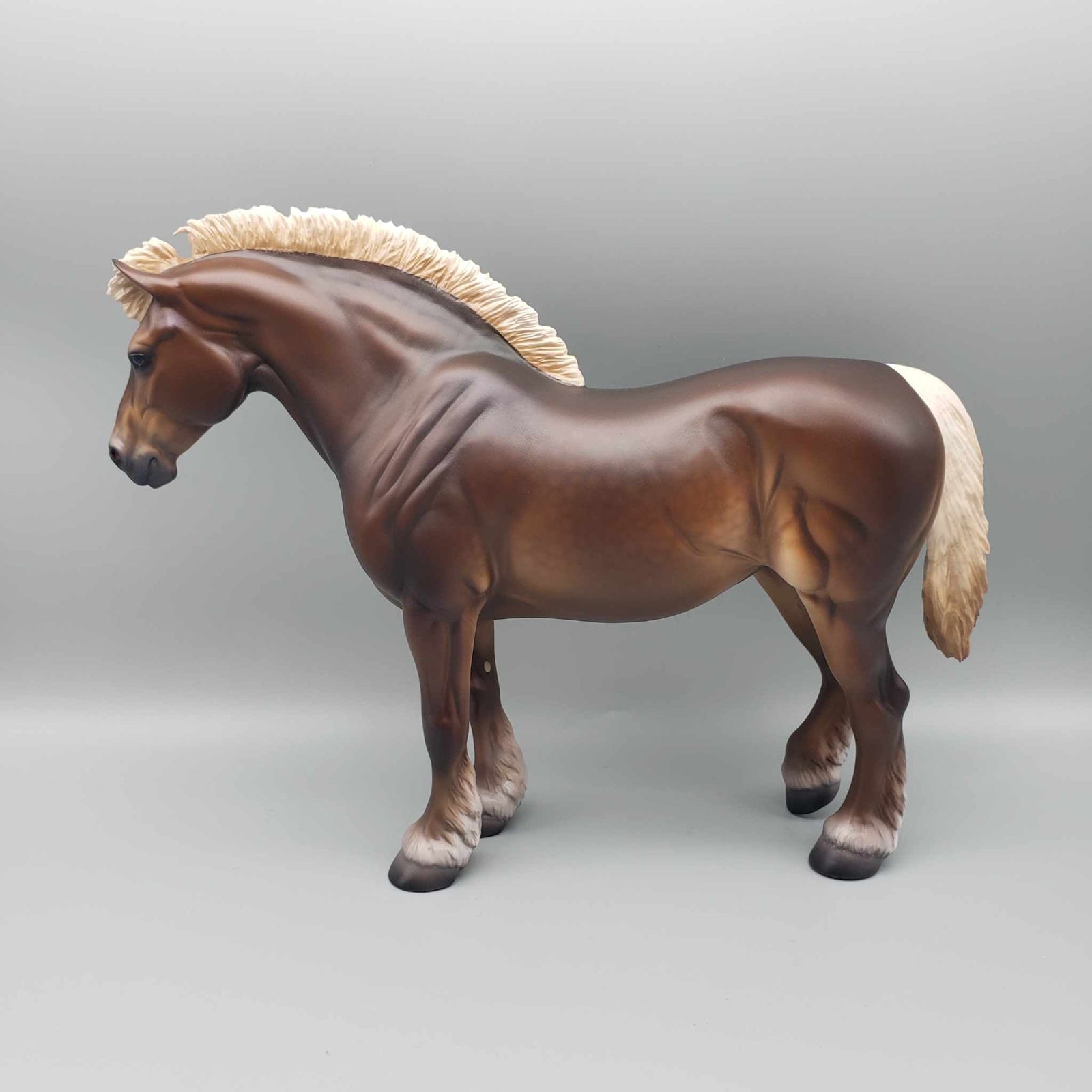 Bell OOAK Dappled Dark Chestnut Heavy Draft Mare By Caroline Boydston Best Offer 11/20/23