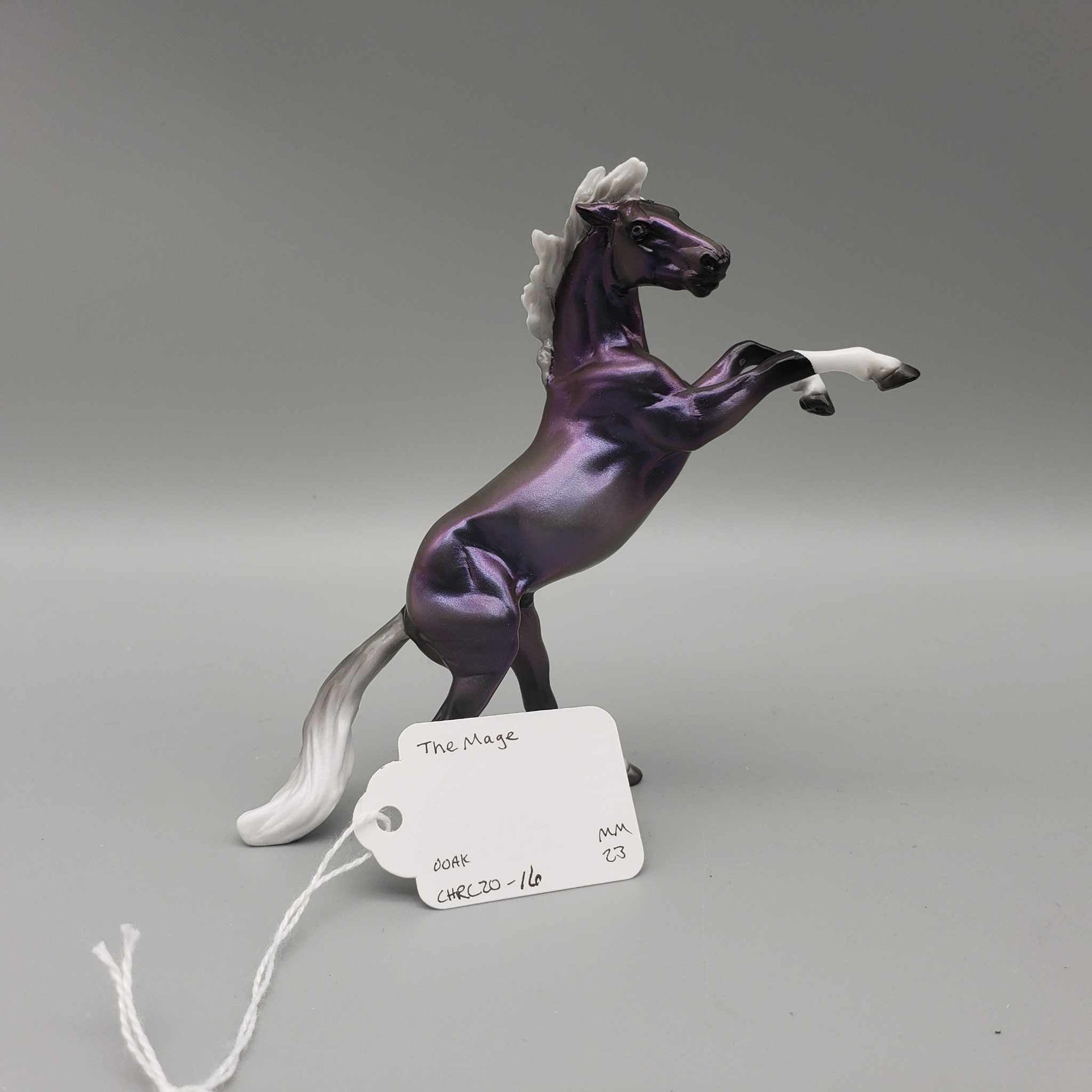 The Mage OOAK Deco Purple - Gray Colorshift Rearing  Chip By Ellen Robbins Moonlight Madness 2023 MM23