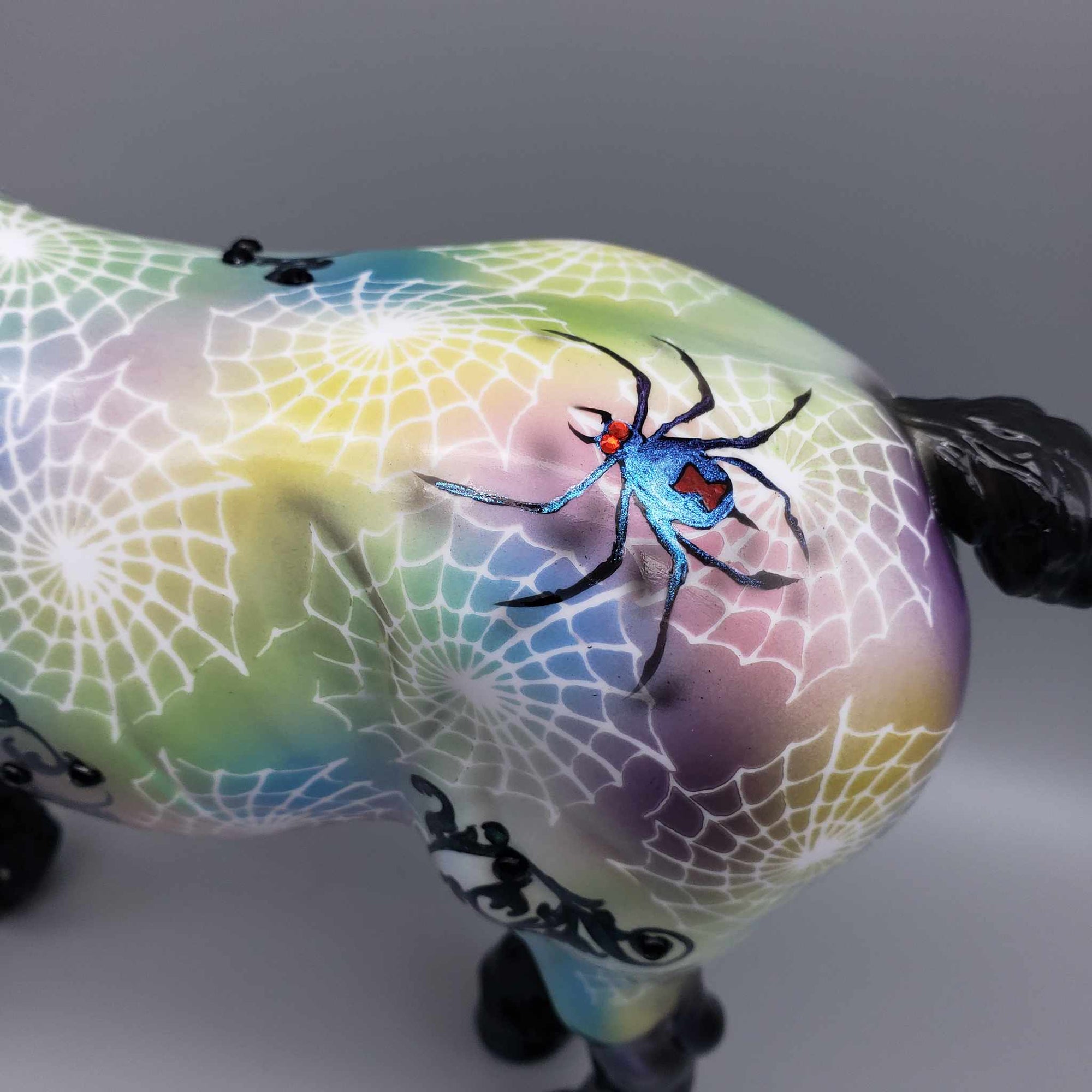 Psychedelic Spider OOAK Deco Heavy Draft By Dawn Quick Moonlight Madness 2023 MM23