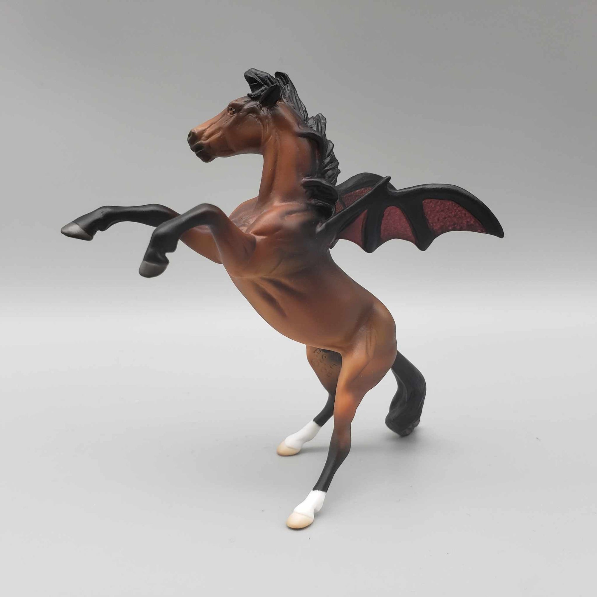 Jersey OOAK Deco Bay w/ Star &amp; Leg Markings Batwing Rearing Chip By Angela Marleau Moonlight Madness 2023 MM23