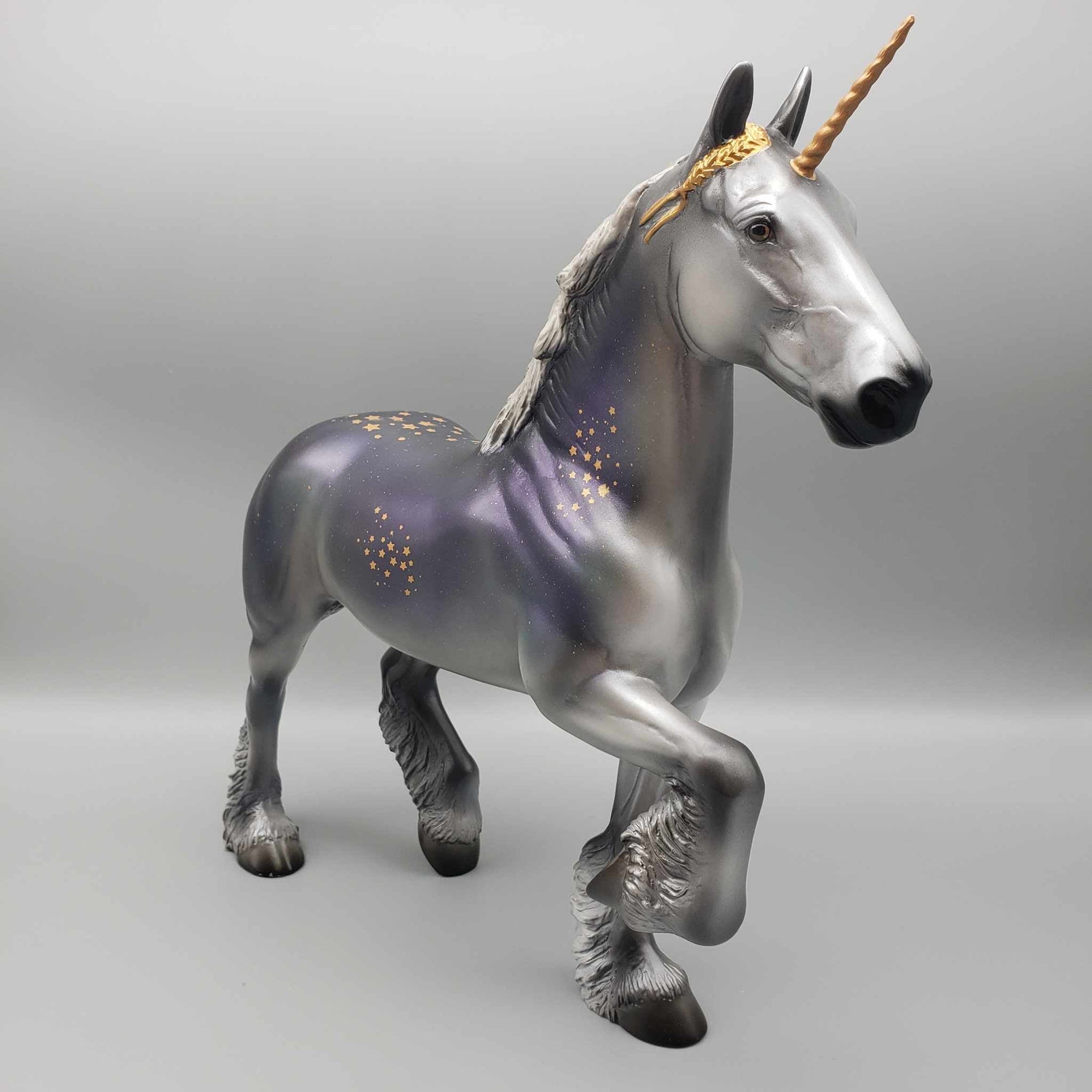 Dreamland OOAK Deco Fairytail Night Sky Trotting Drafter Unicorn By Angela Marleau  FACEBOOK AUCTION Fall Into Autumn Random Drop Sale