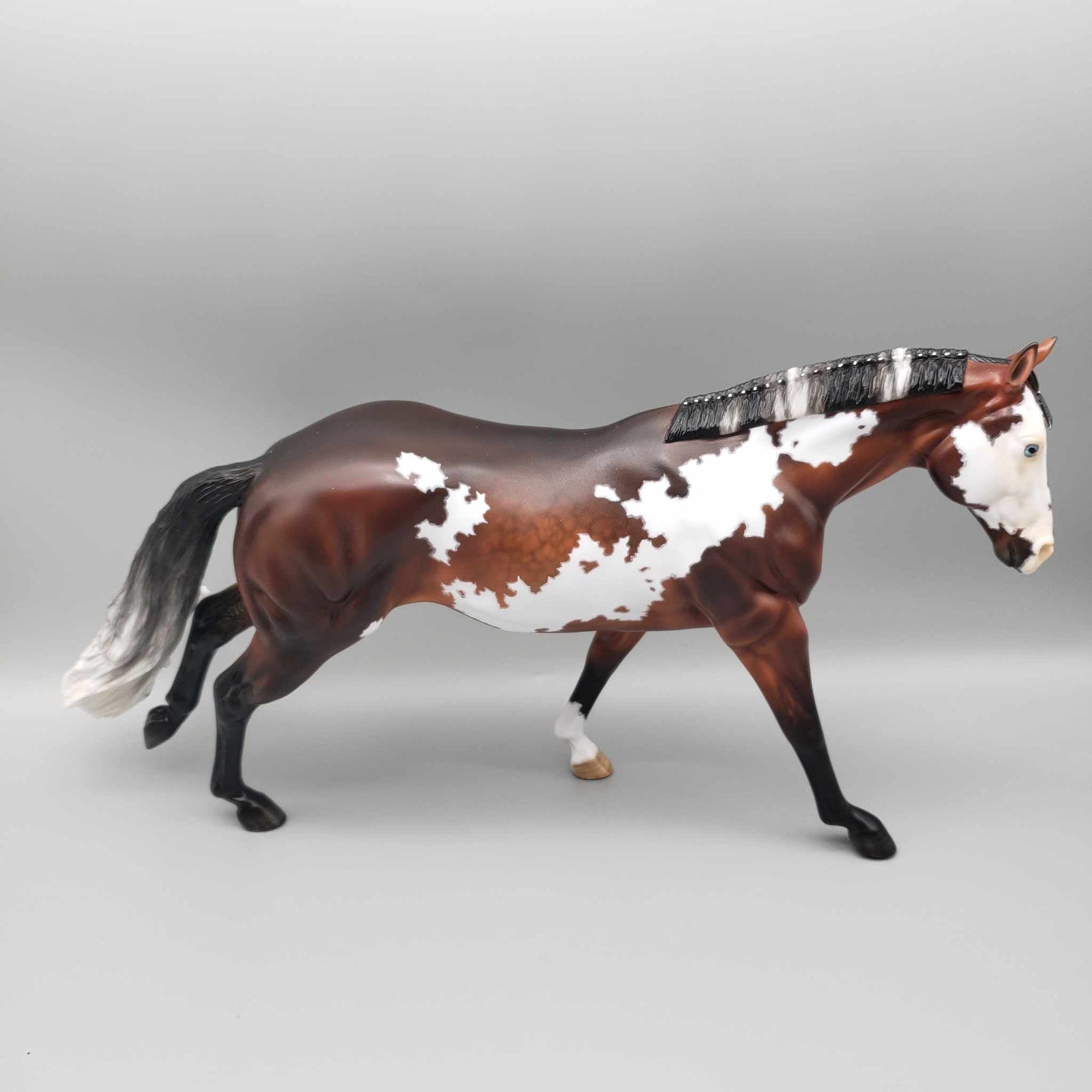 Split Personality OOAK Dappled Bay Overo Running Stock Horse By Myla Pearce Best Offers 10/16/23