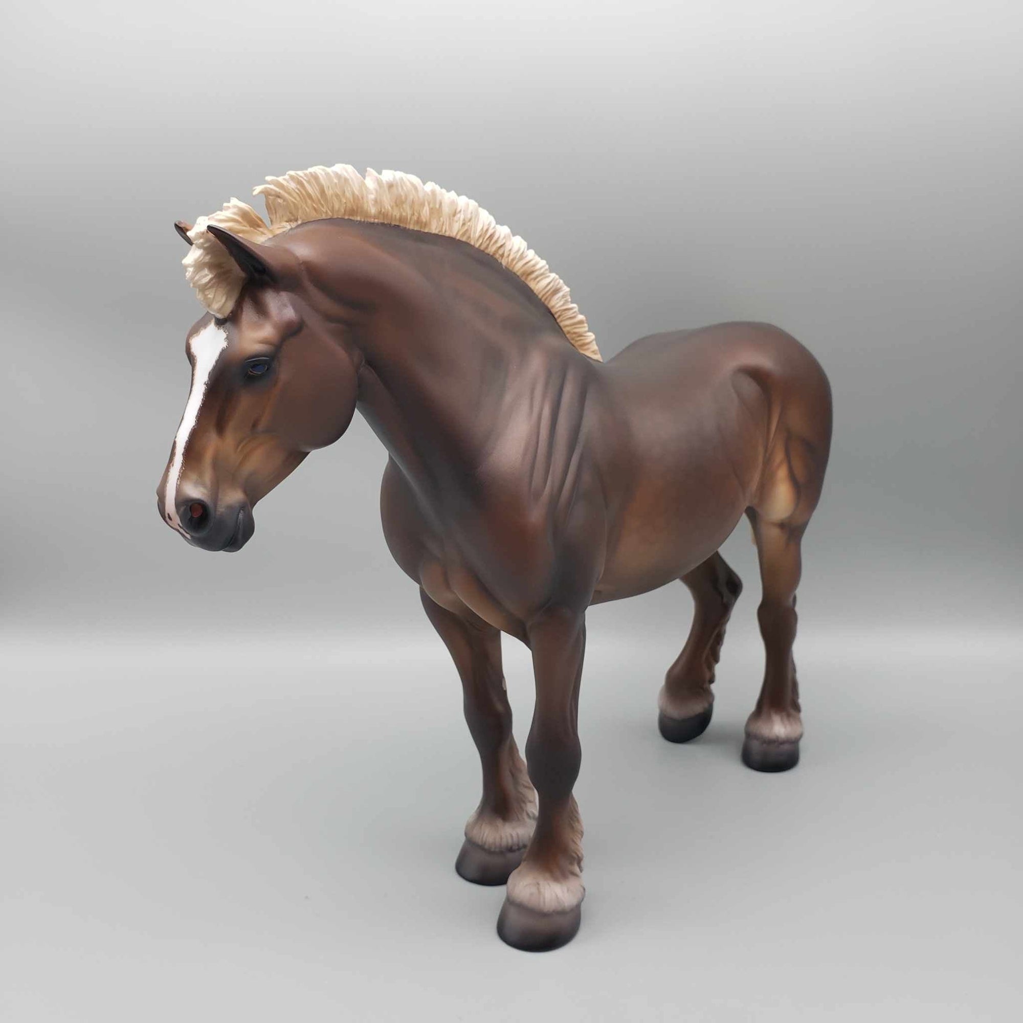 Bell OOAK Dappled Dark Chestnut Heavy Draft Mare By Caroline Boydston Best Offer 11/20/23