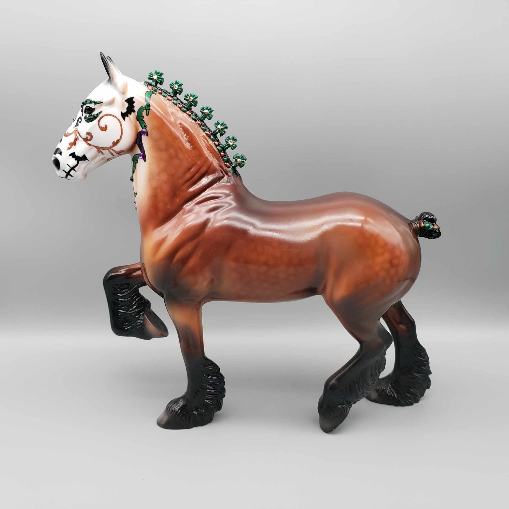 Procession OOAK Sugar Skull Deco Trotting Draft By Dawn Quick Facebook Auction MM23