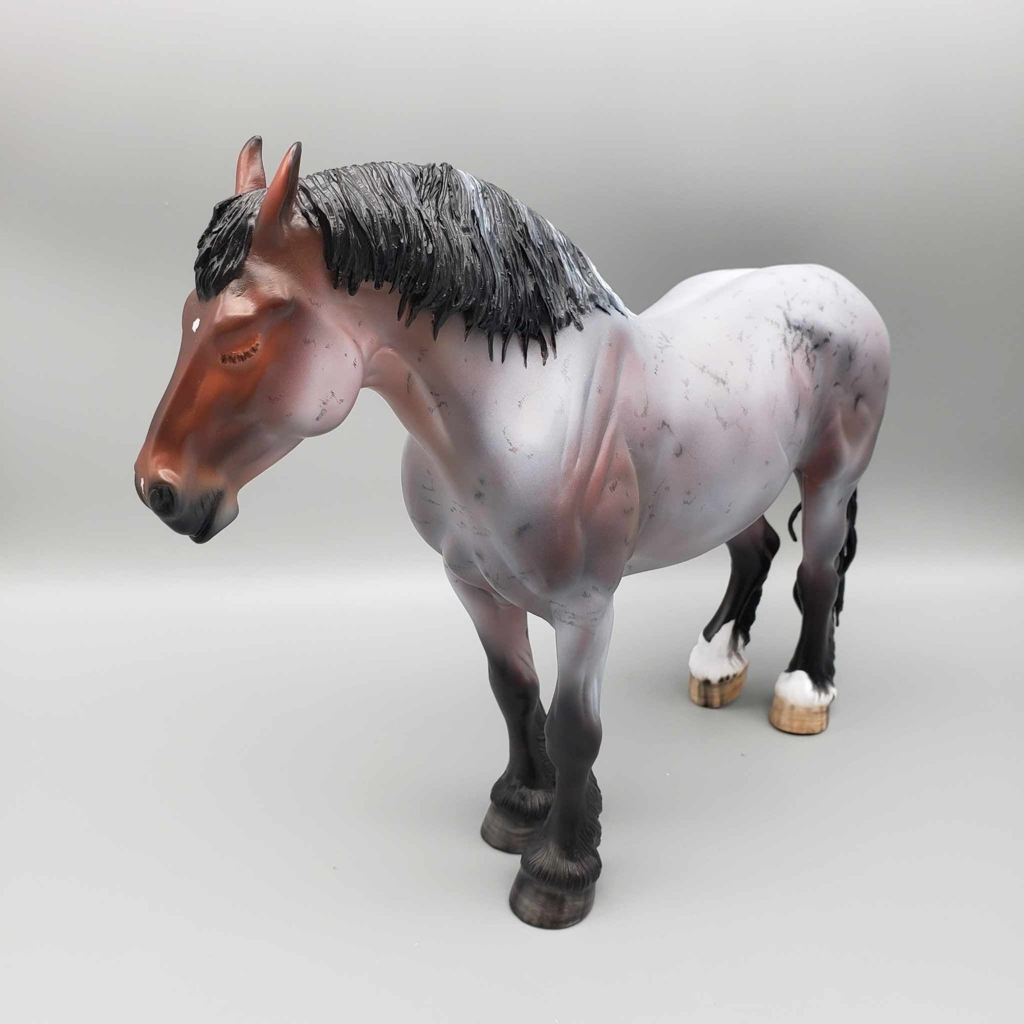 Sleepy Sue OOAK Bay Roan With Cornspots Heavy Draft Mare By Myla Pearce Best Offers 10/16/23