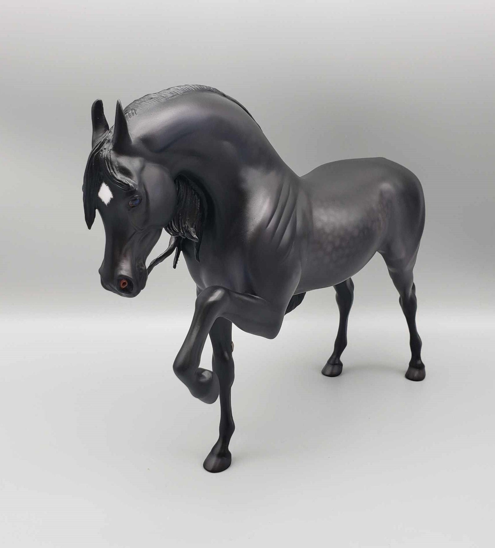 Stealth OOAK Dappled Black Extreme Custom Arabian Stallion By Caroline Boydston Best Offer 11/20/23