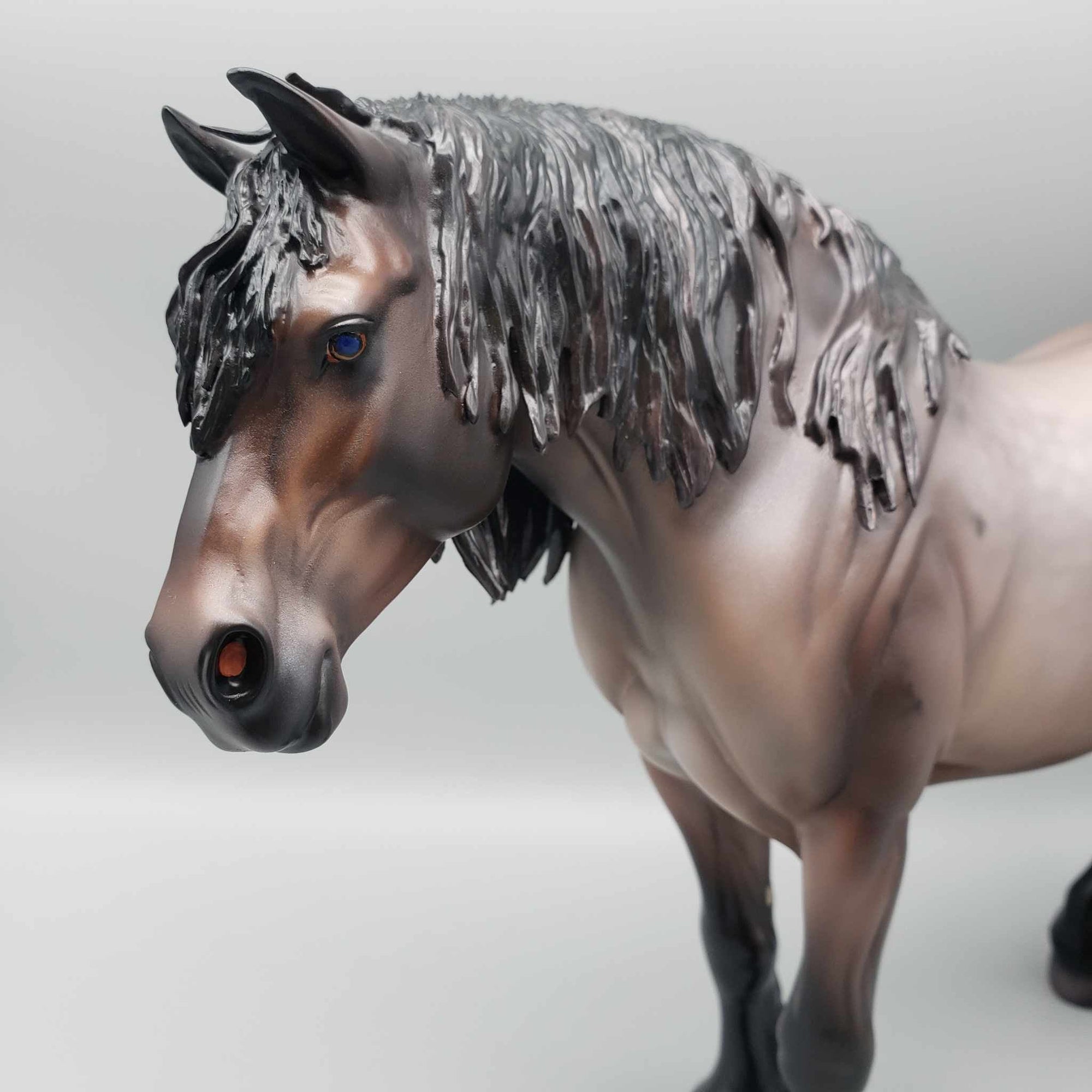 Embraer OOAK Dappled Bay Roan Heavy Draft Mare By Caroline Boydston Best Offer 11/6/23