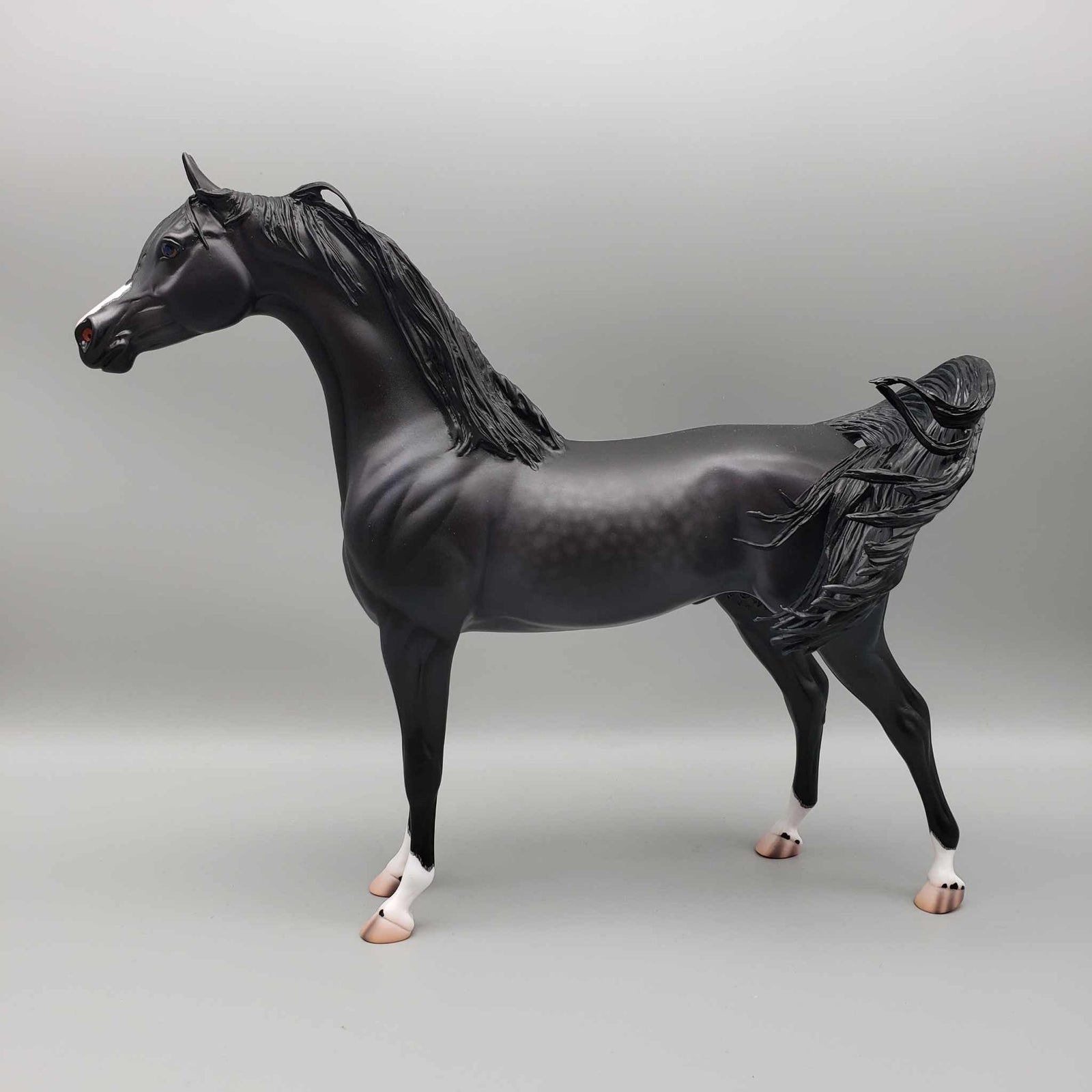 Black Bullet OOAK Dappled Black Arab Stallion By Caroline Boydston Best Offer 11/13/23